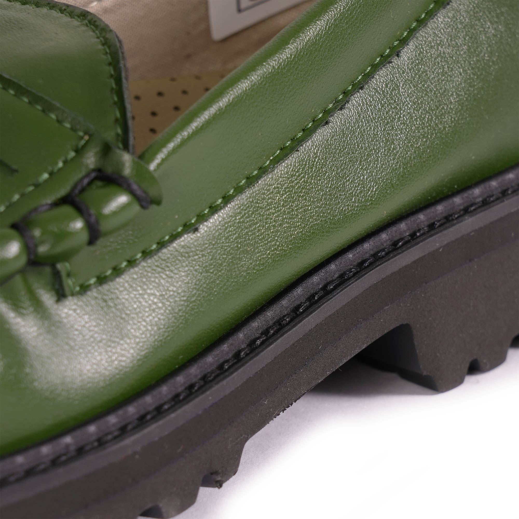 G.H. Bass Weejun Larson Penny Cactus Loafers - Dark Green