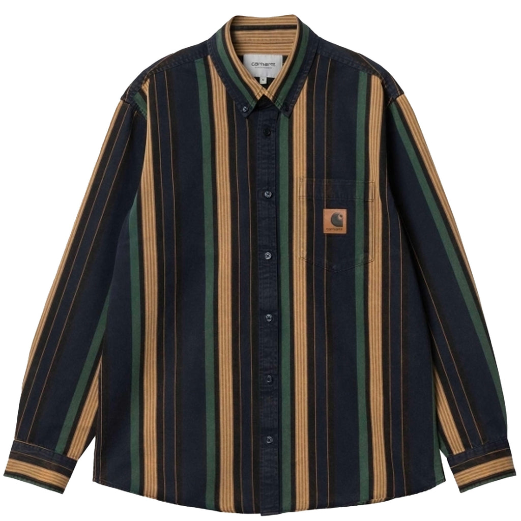 Carhartt WIP Long Sleeve Dorado Shirt - Dark Navy