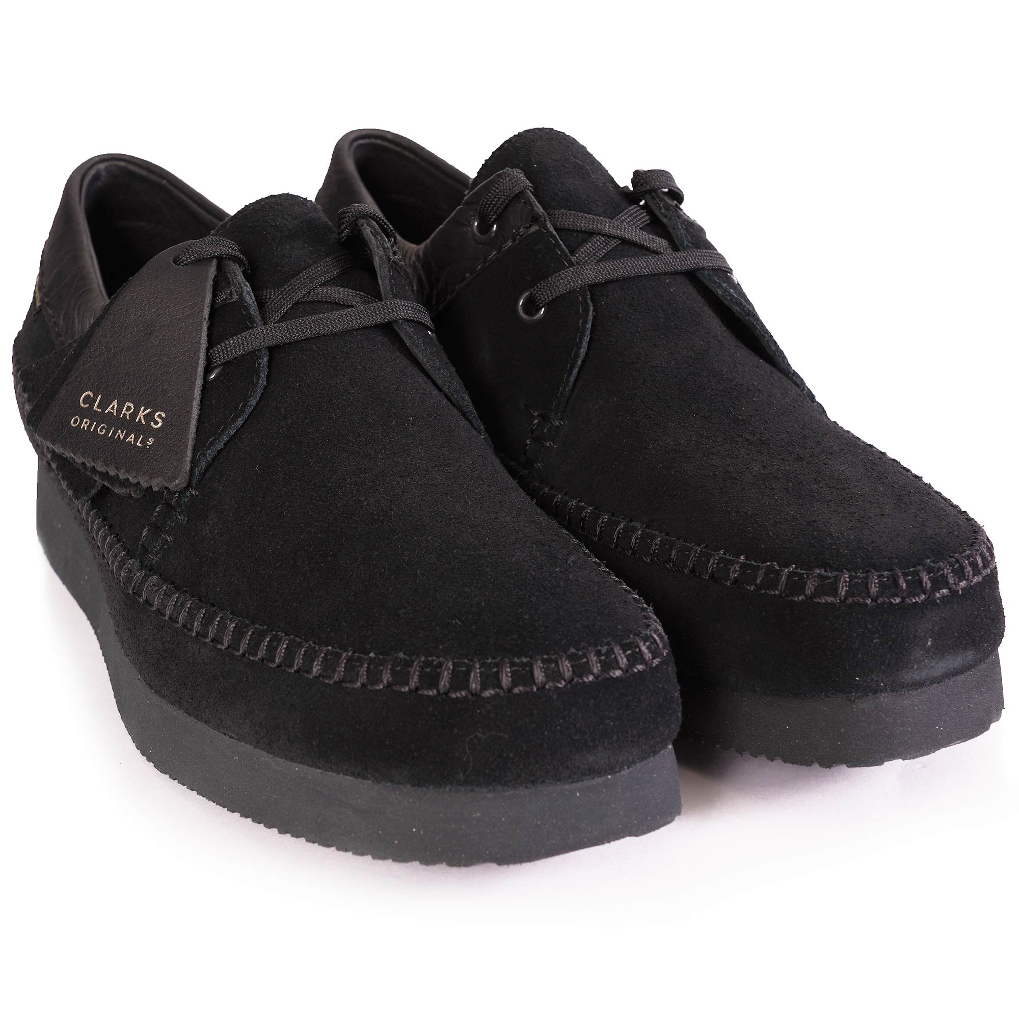 靴 Clarks Weaver GTX Black Sde BLACK Clarks Originals Weaver Gtx Black Casual Shoes Clarks Originals