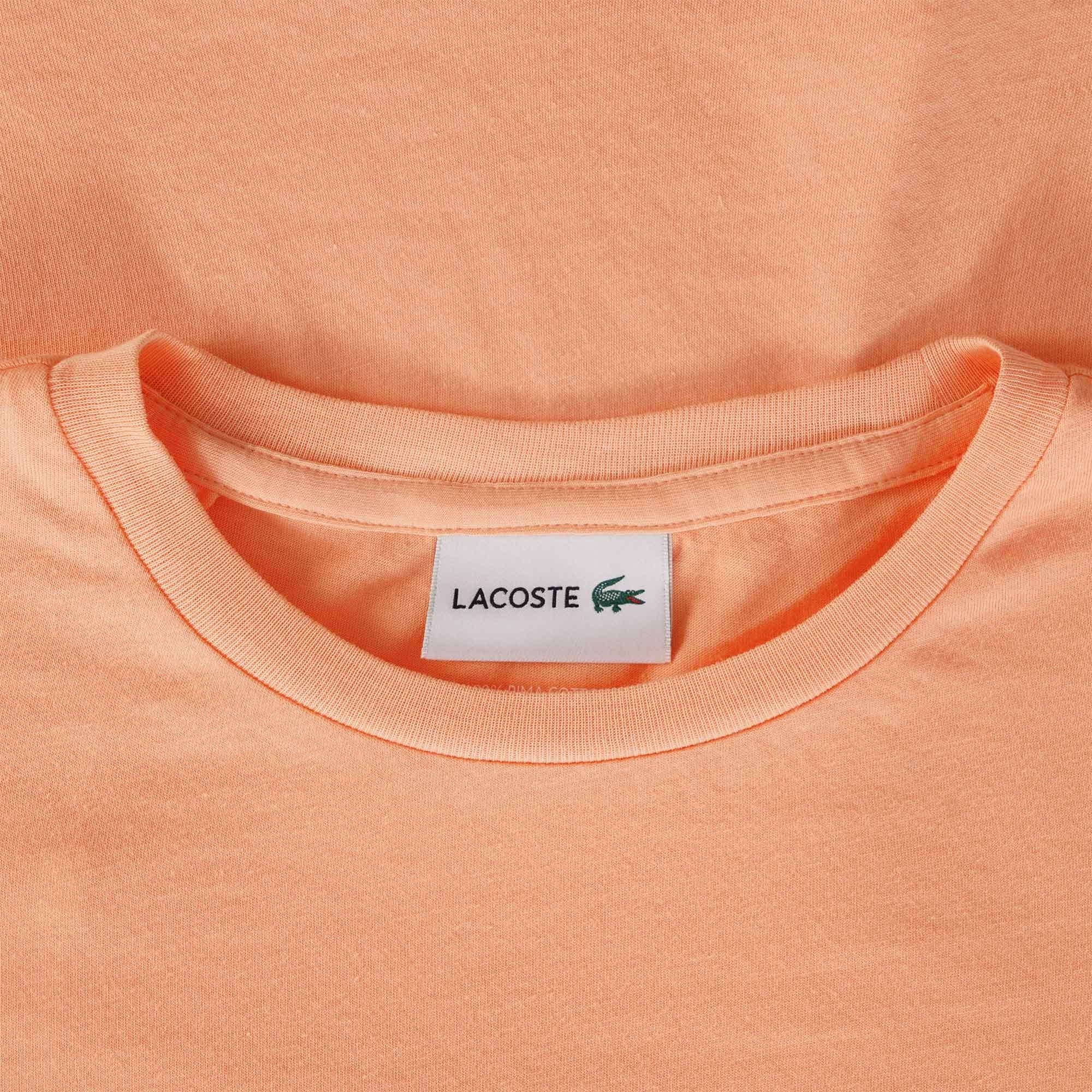Lacoste Crew Neck Pima Cotton Jersey T-shirt - Orange