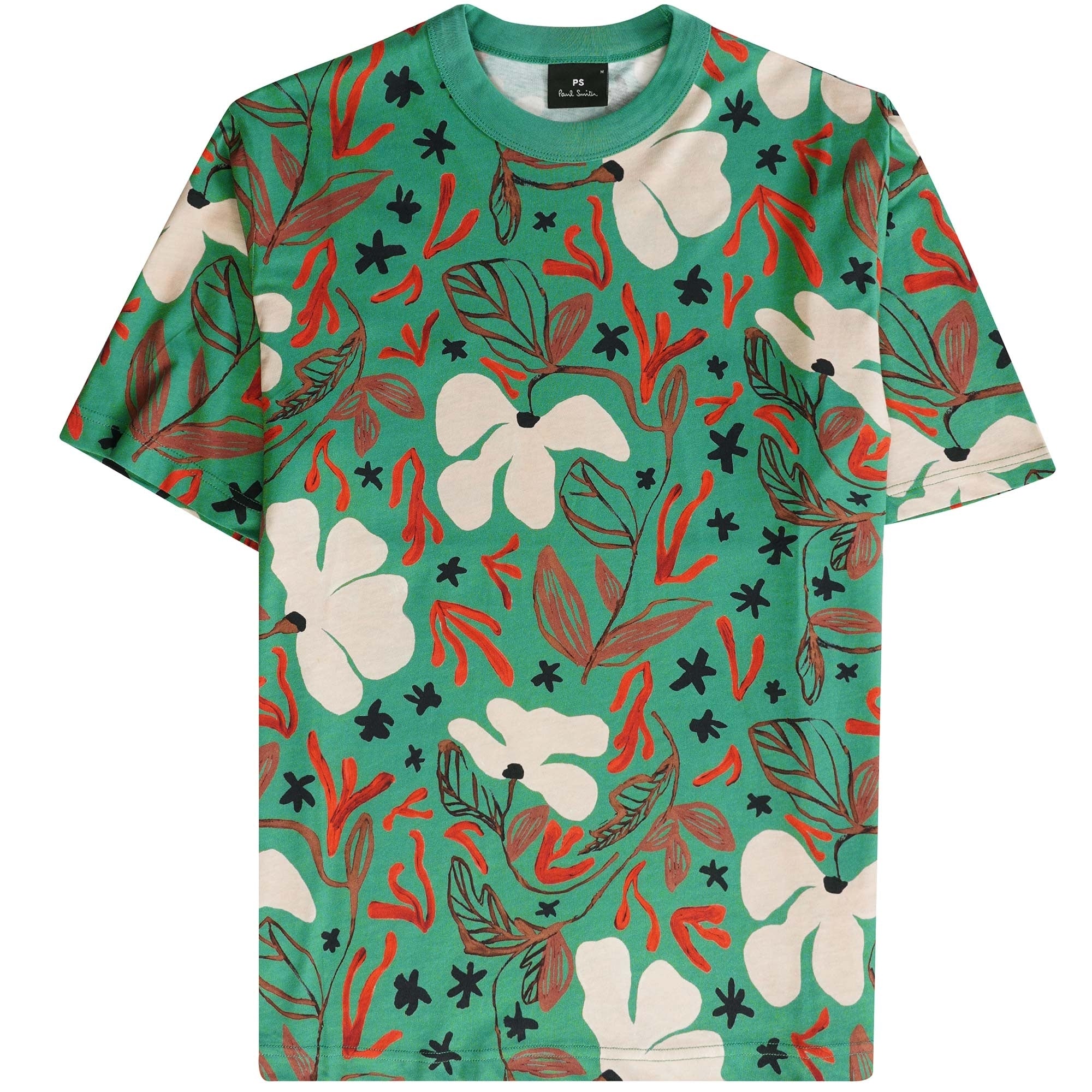 Paul Smith Sea Floral Print T-Shirt - Emerald