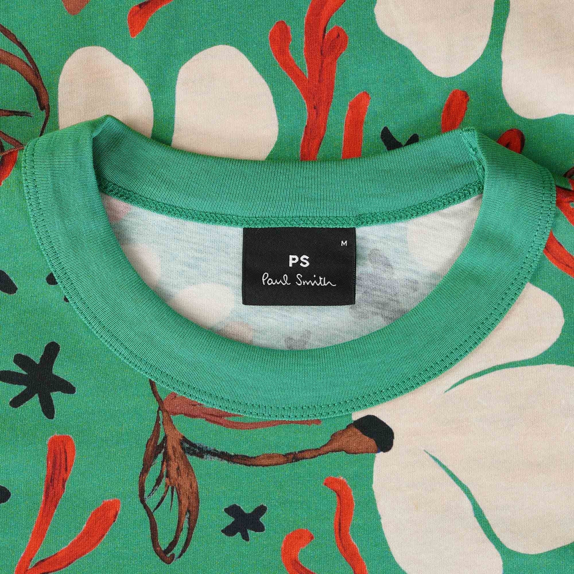 Paul Smith Sea Floral Print T-Shirt - Emerald