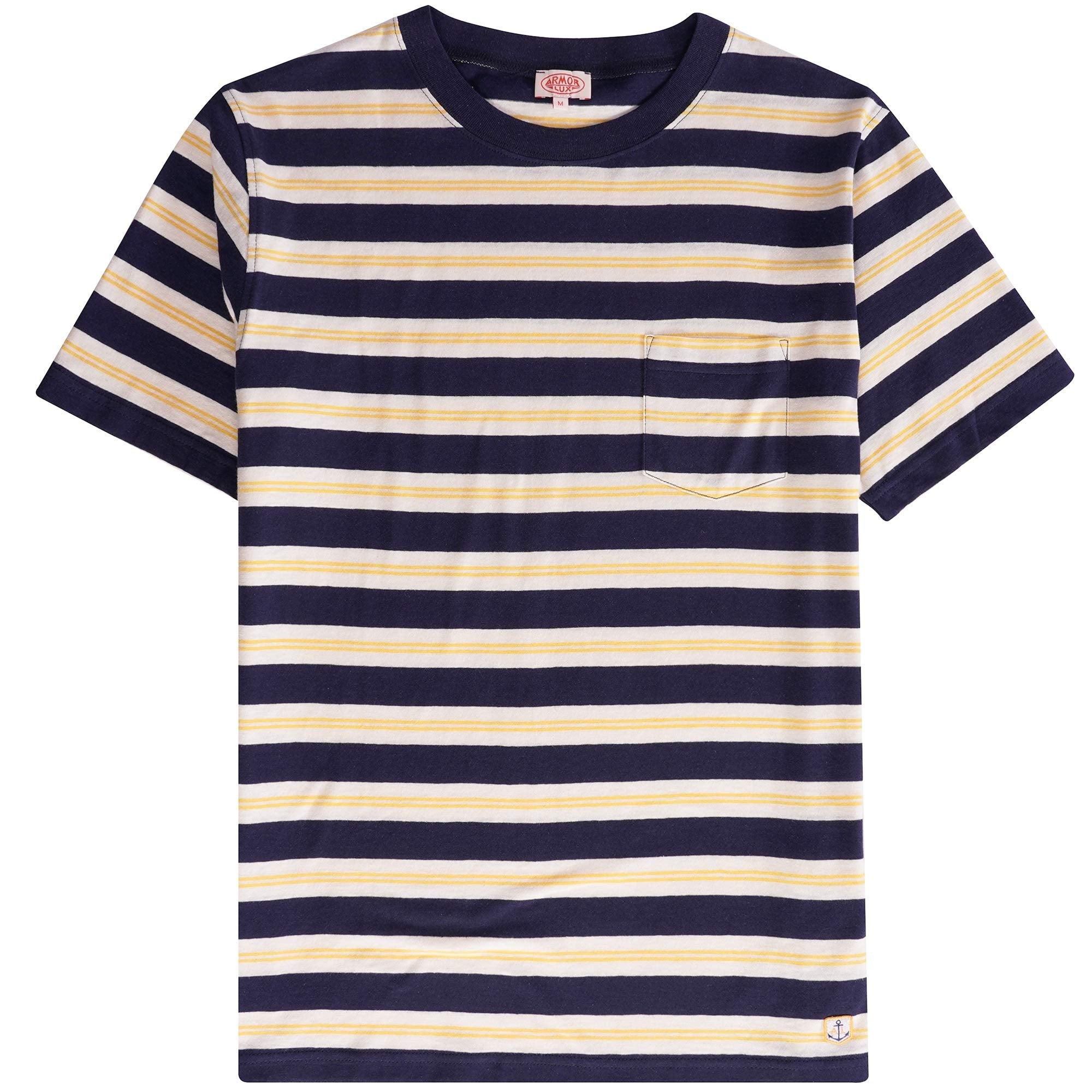 Armor Lux Short Sleeve Striped T-Shirt - Marine