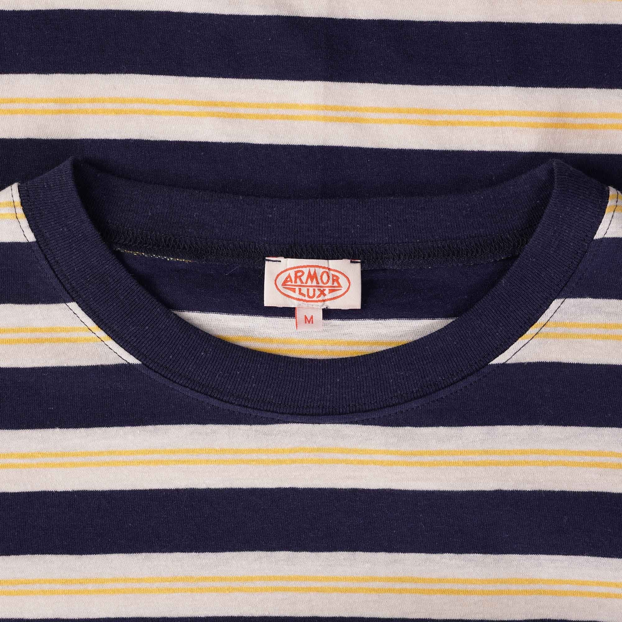 Armor Lux Short Sleeve Striped T-Shirt - Marine
