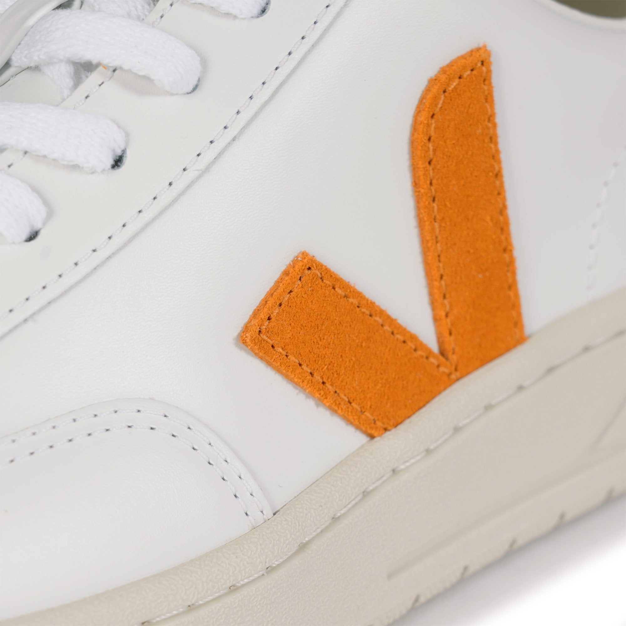 Veja Women's V-12 Leather - Extra White/Pumpkin