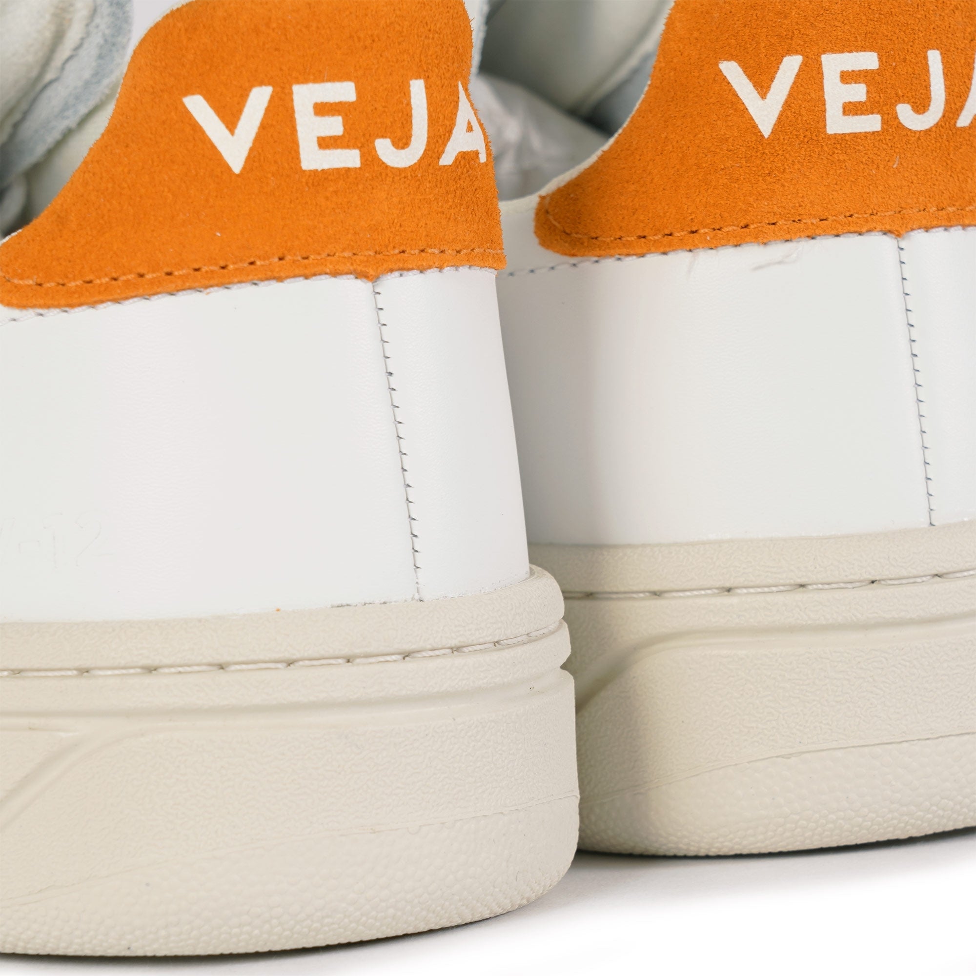 Veja Women's V-12 Leather - Extra White/Pumpkin