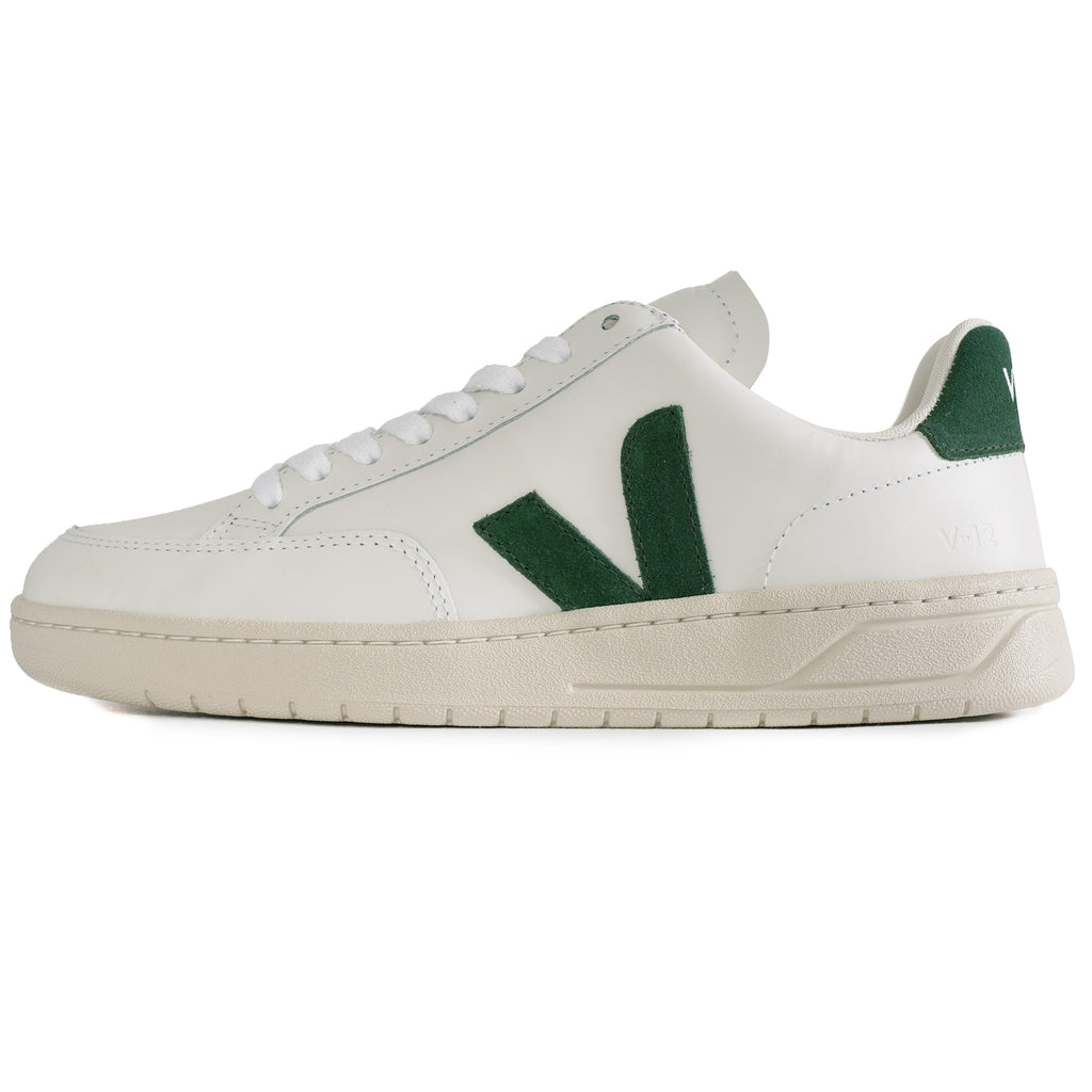 Veja V-12 Leather - Extra White/Cyprus