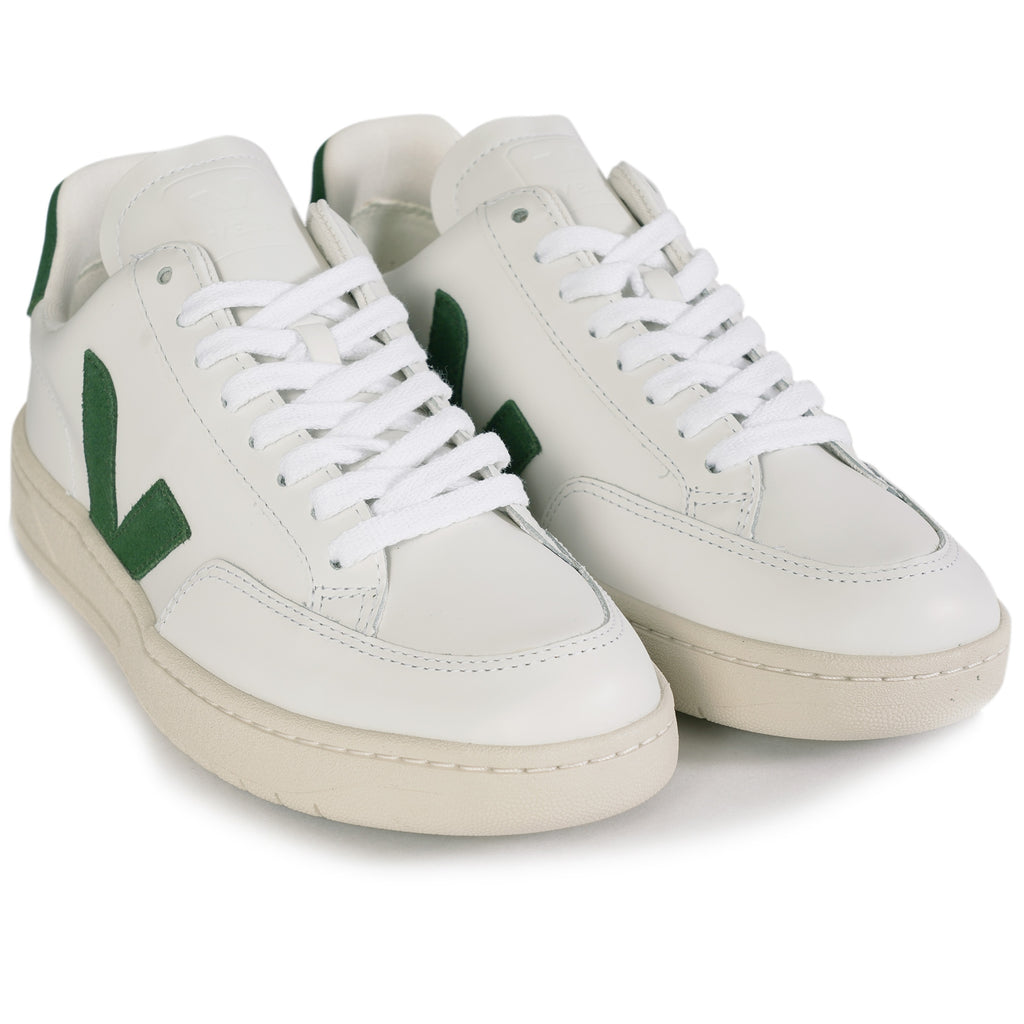 Veja V-12 Leather - Extra White/Cyprus