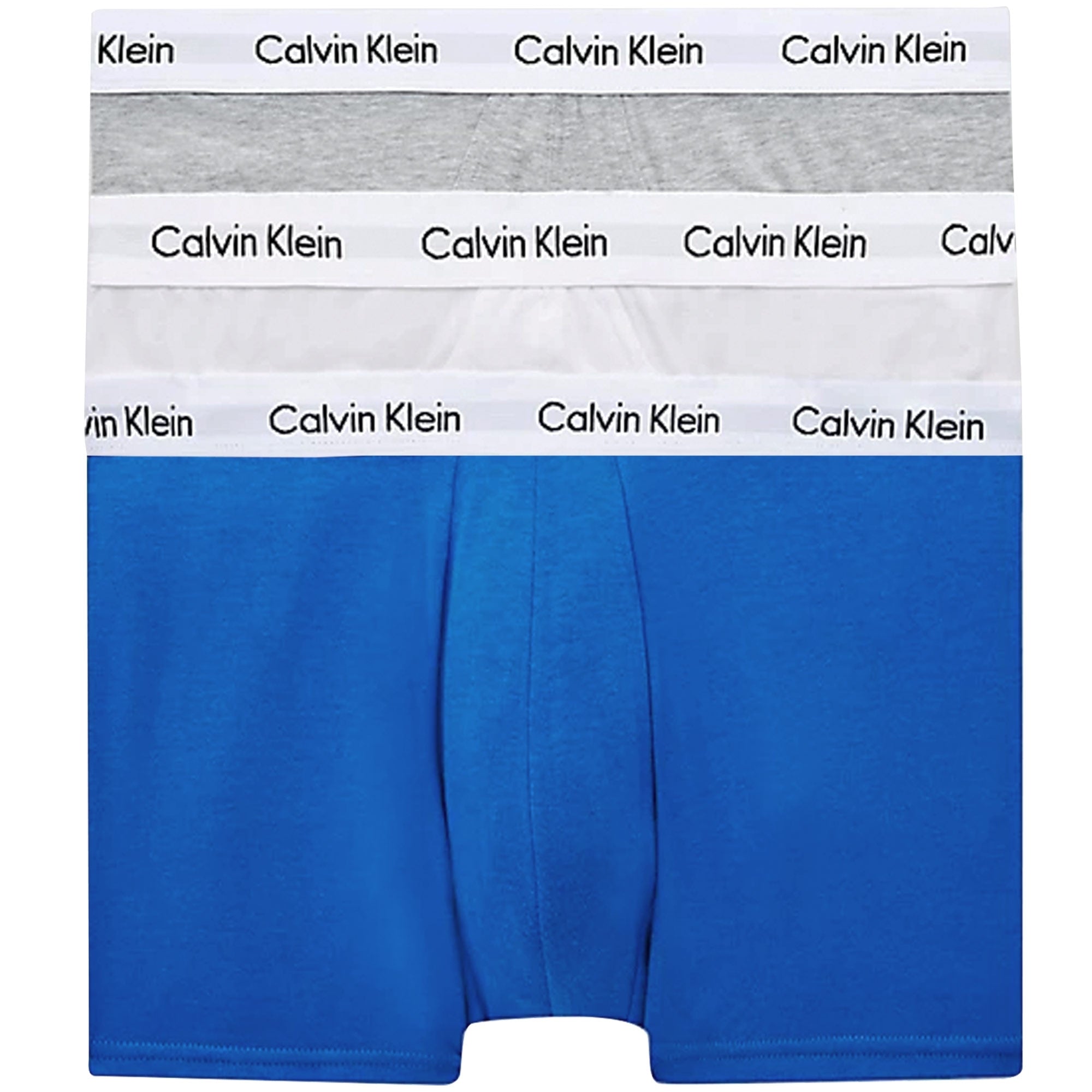 Calvin Klein 3 Pack Boxer Briefs - Grey Heather/Palace Blue/White