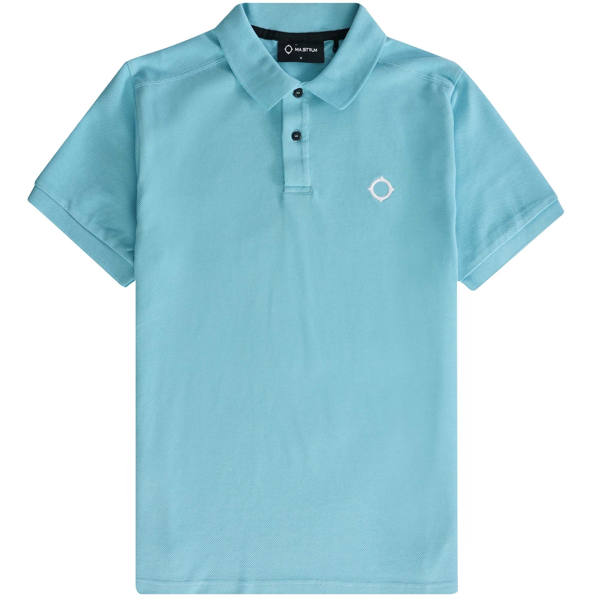 Ma Strum Short Sleeve Polo Shirt - Sea Blue