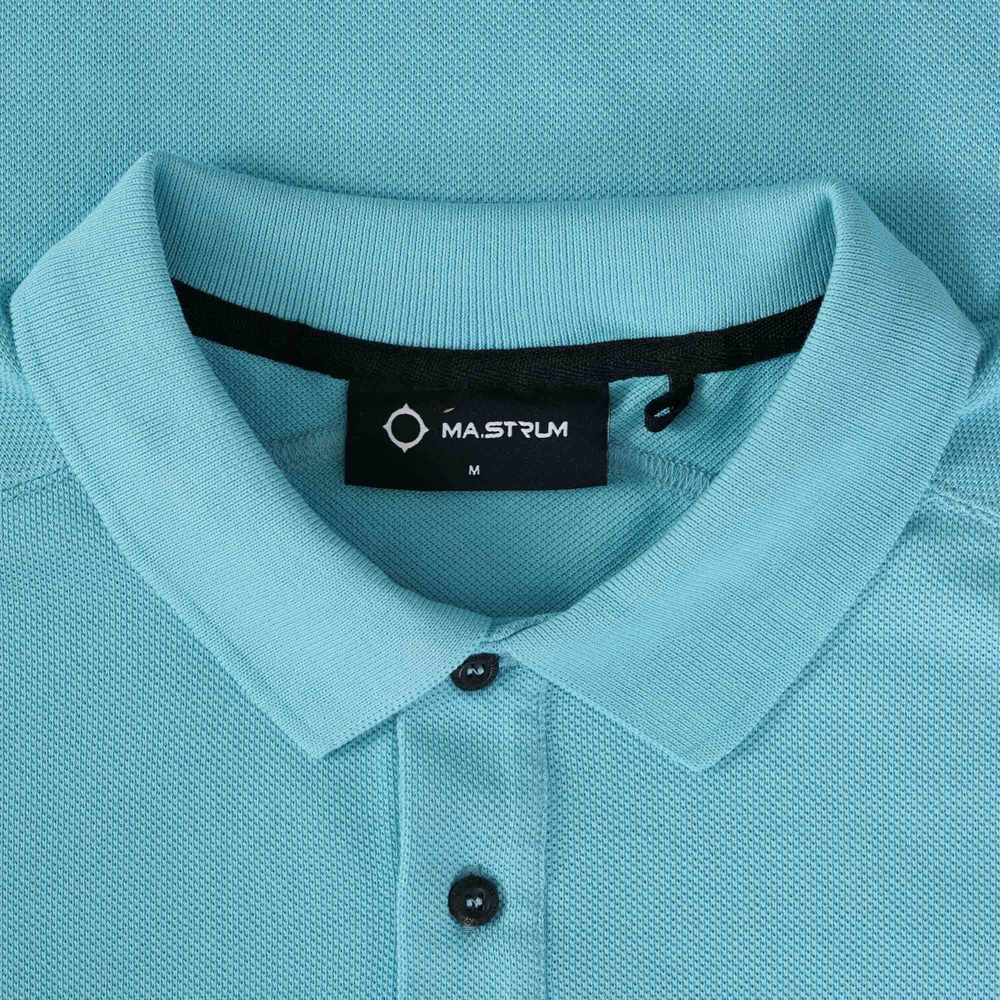 Ma Strum Short Sleeve Polo Shirt - Sea Blue
