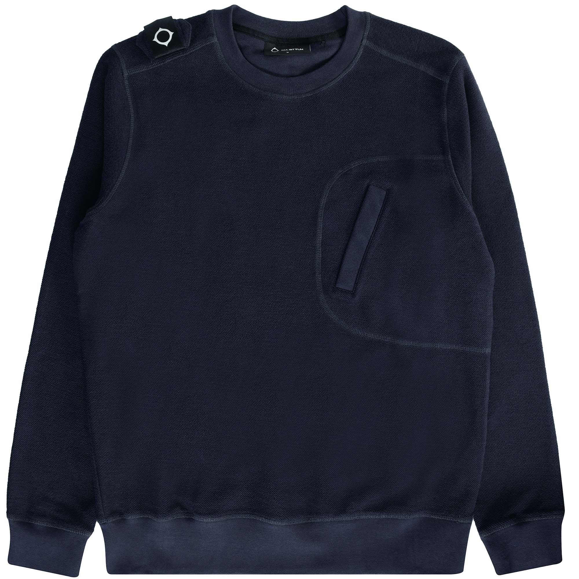 Ma Strum Rev Loopback Crew Sweatshirt - Ink Navy