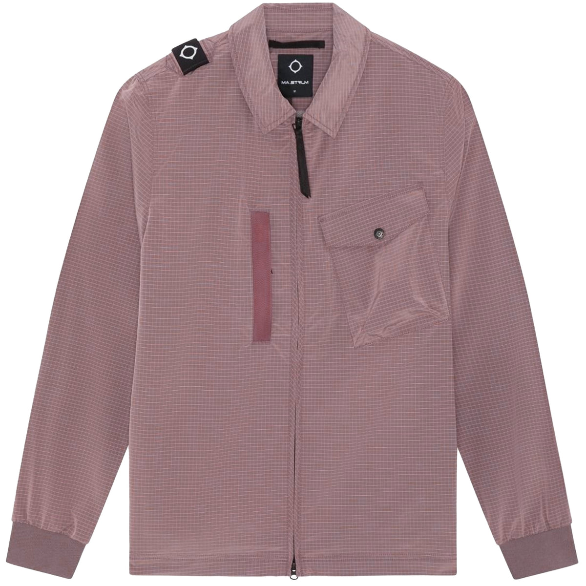 Ma Strum Nylon Grid Overshirt - Mud Pink – Stuarts London