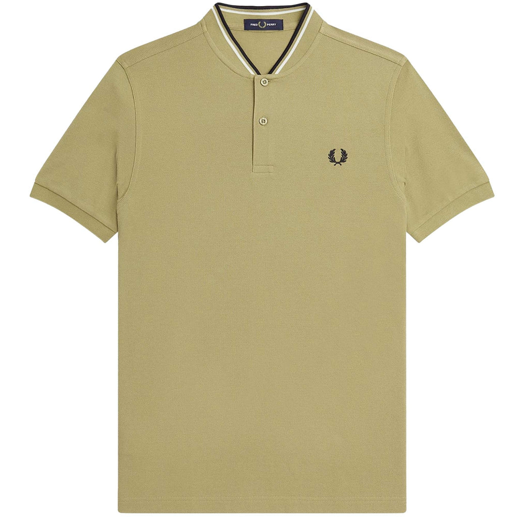 Fred Perry M4 Bomber Collar Polo Shirt - Warm Stone