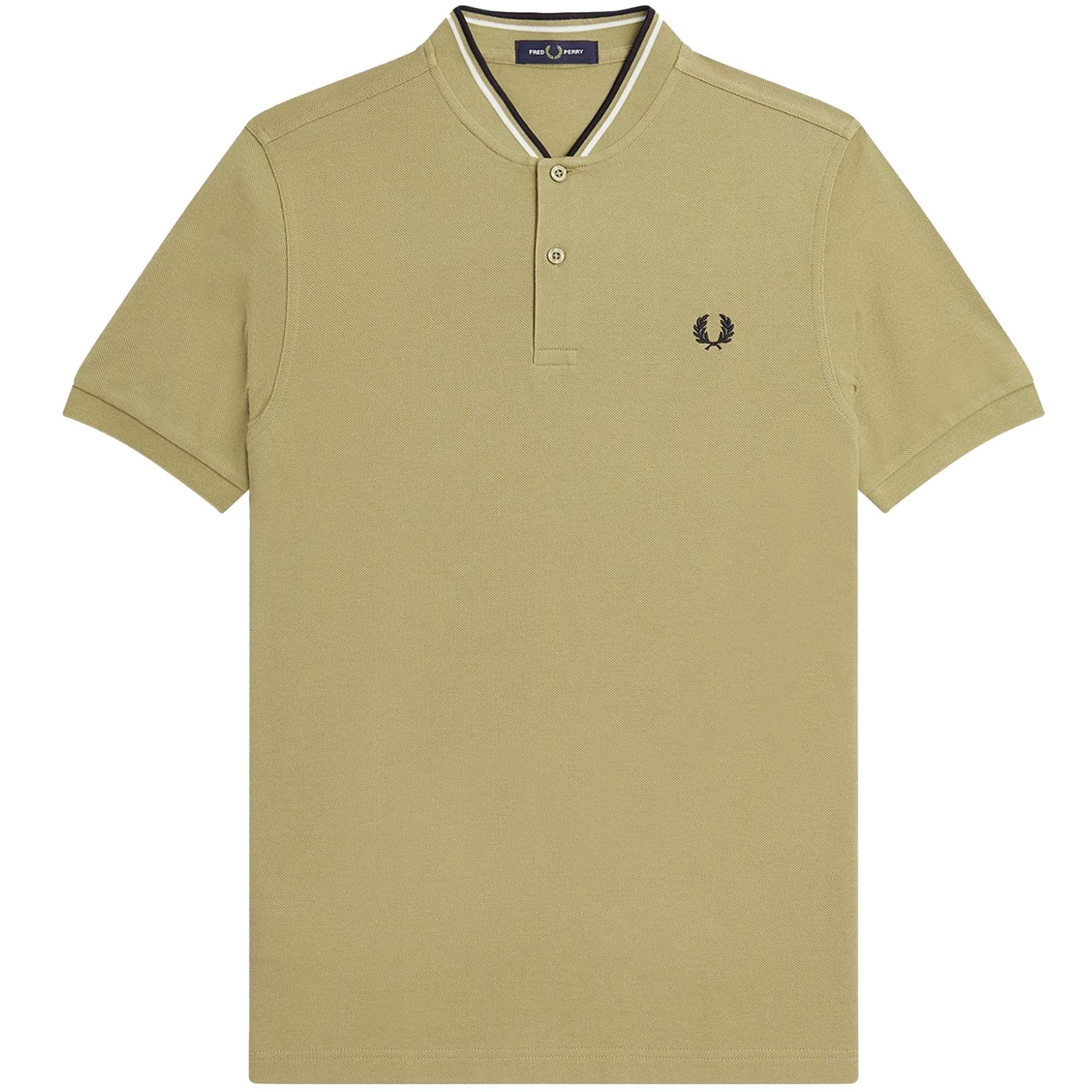 Fred Perry M4 Bomber Collar Polo Shirt - Warm Stone