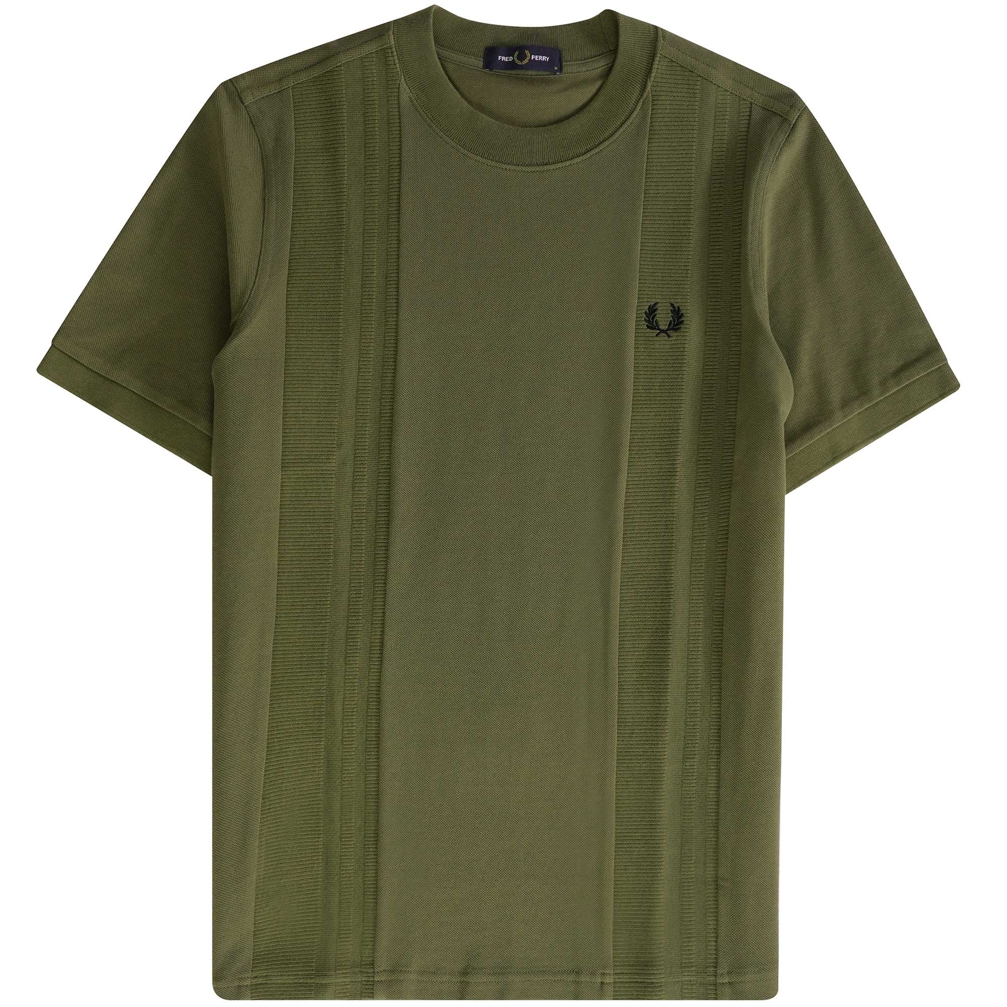 Fred Perry M5 Rib Insert T-shirt - Uniform Green