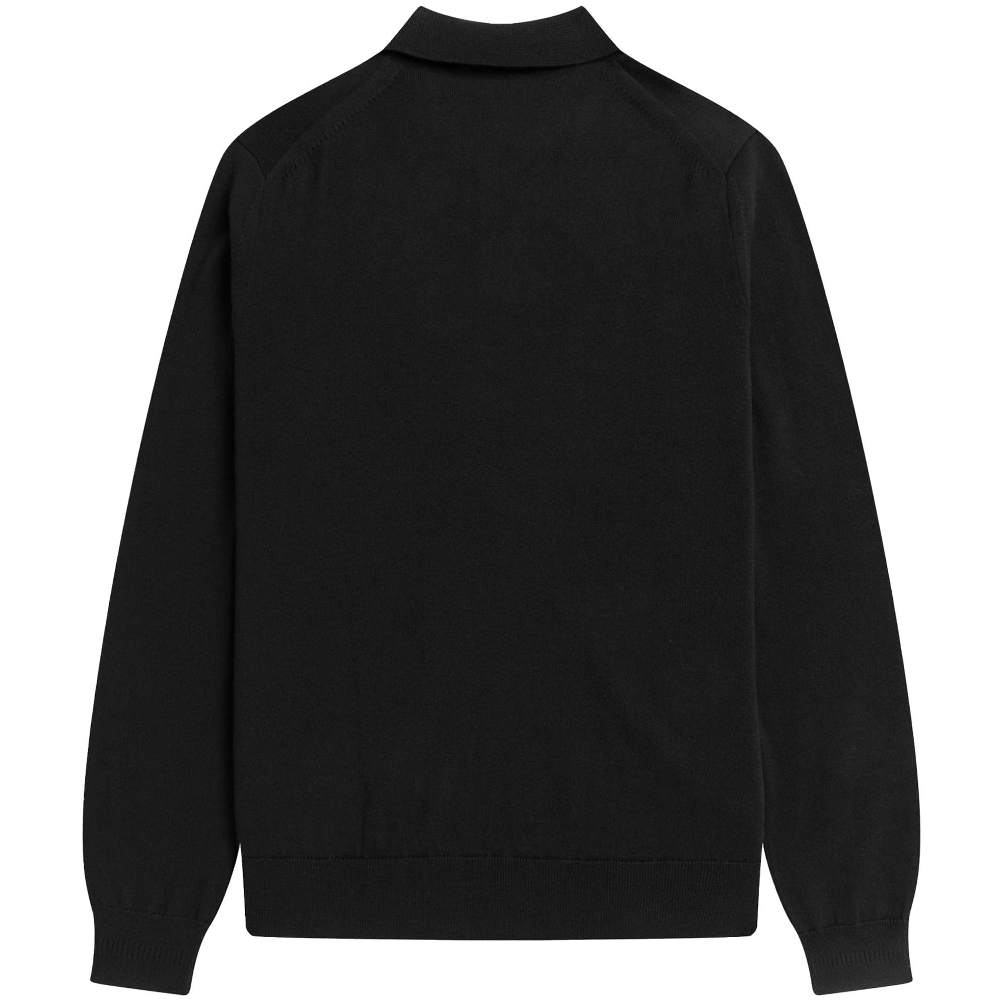 Fred Perry K4 Classic Long Sleeve Knitted Shirt - Black