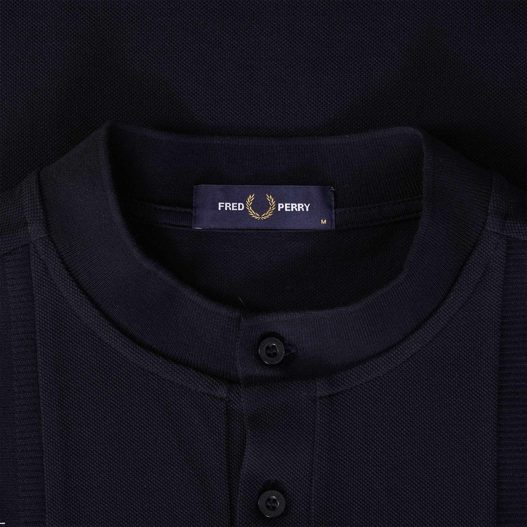 Fred Perry M5 Contrast Trim Henley Shirt - Navy
