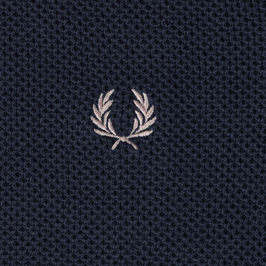 Fred Perry K5 Textured Front Knitted Shirt - Deep Carbon