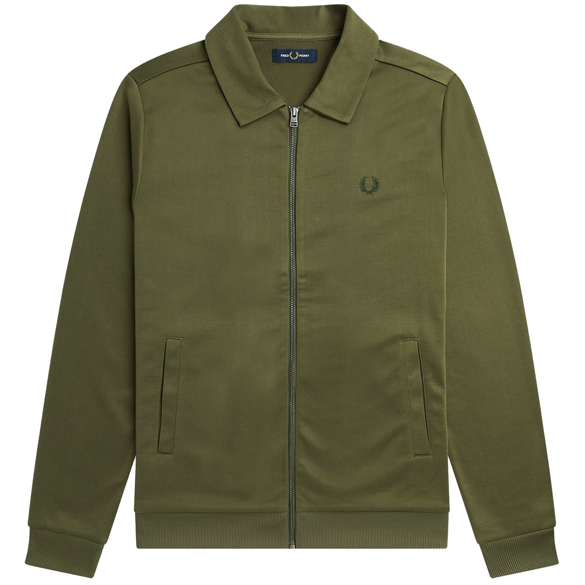 Fred Perry M5 Collared Zip Through Track Jacket - Uniform Green
