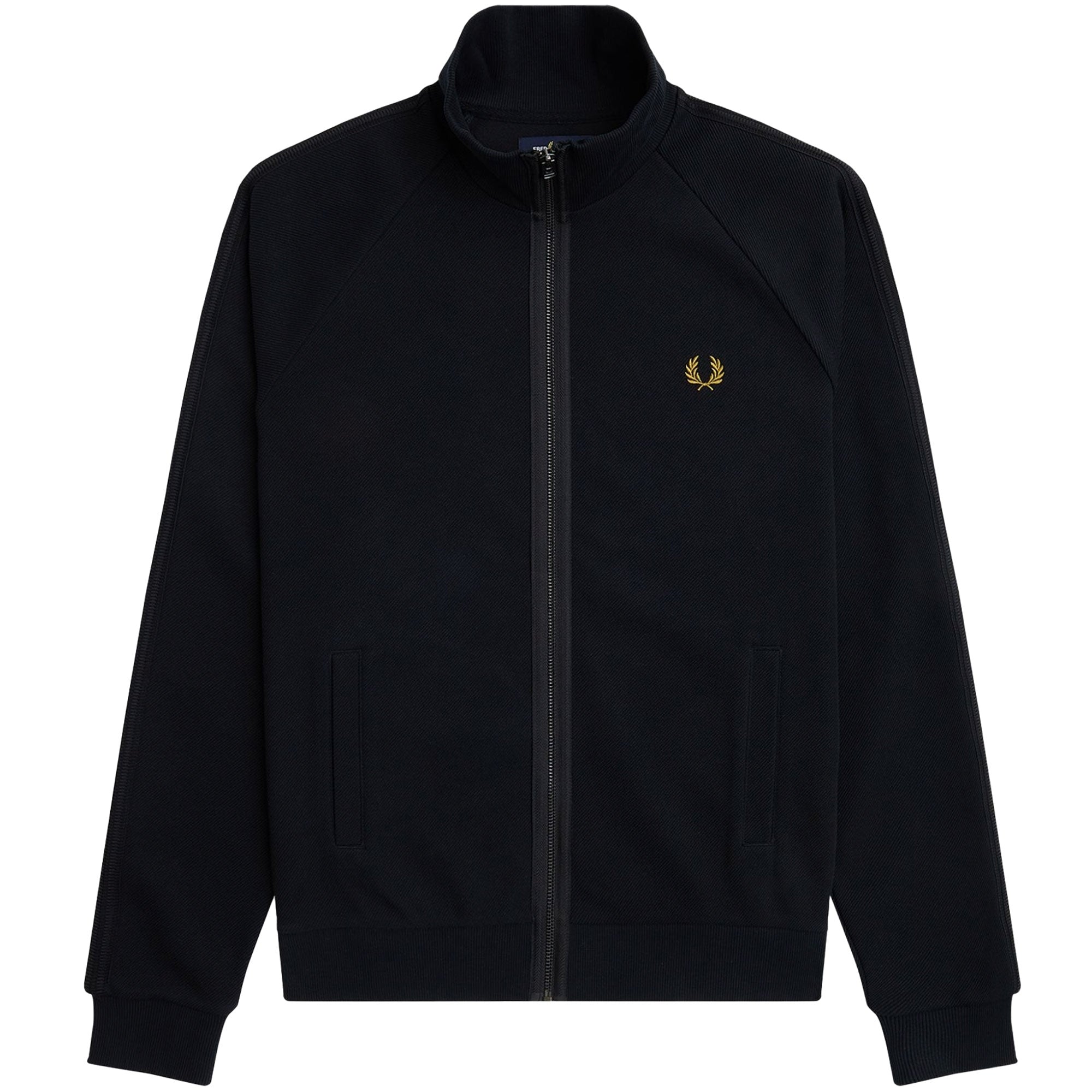 Fred Perry J5 Knitted Tape Track Jacket - Black