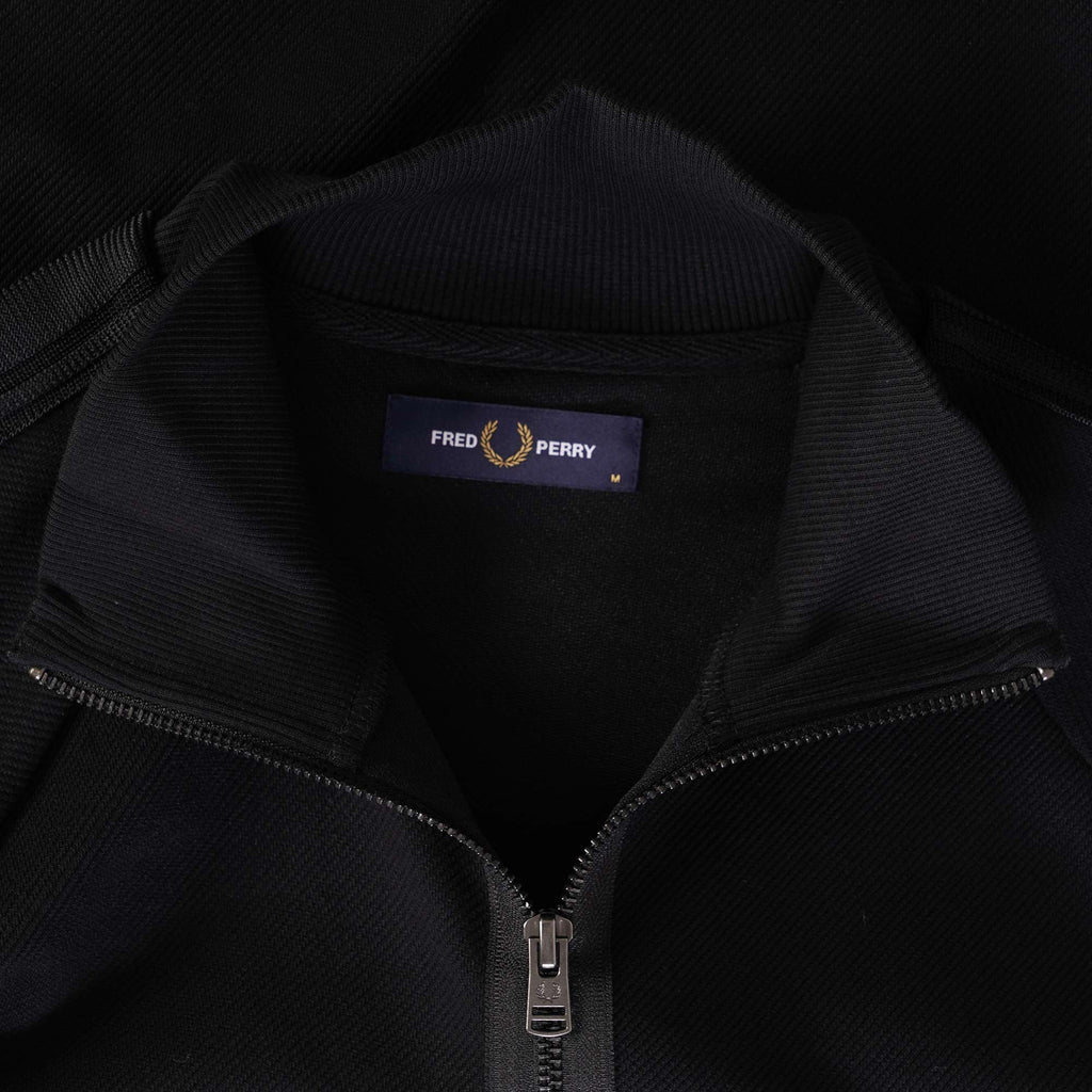Fred Perry J5 Knitted Tape Track Jacket - Black