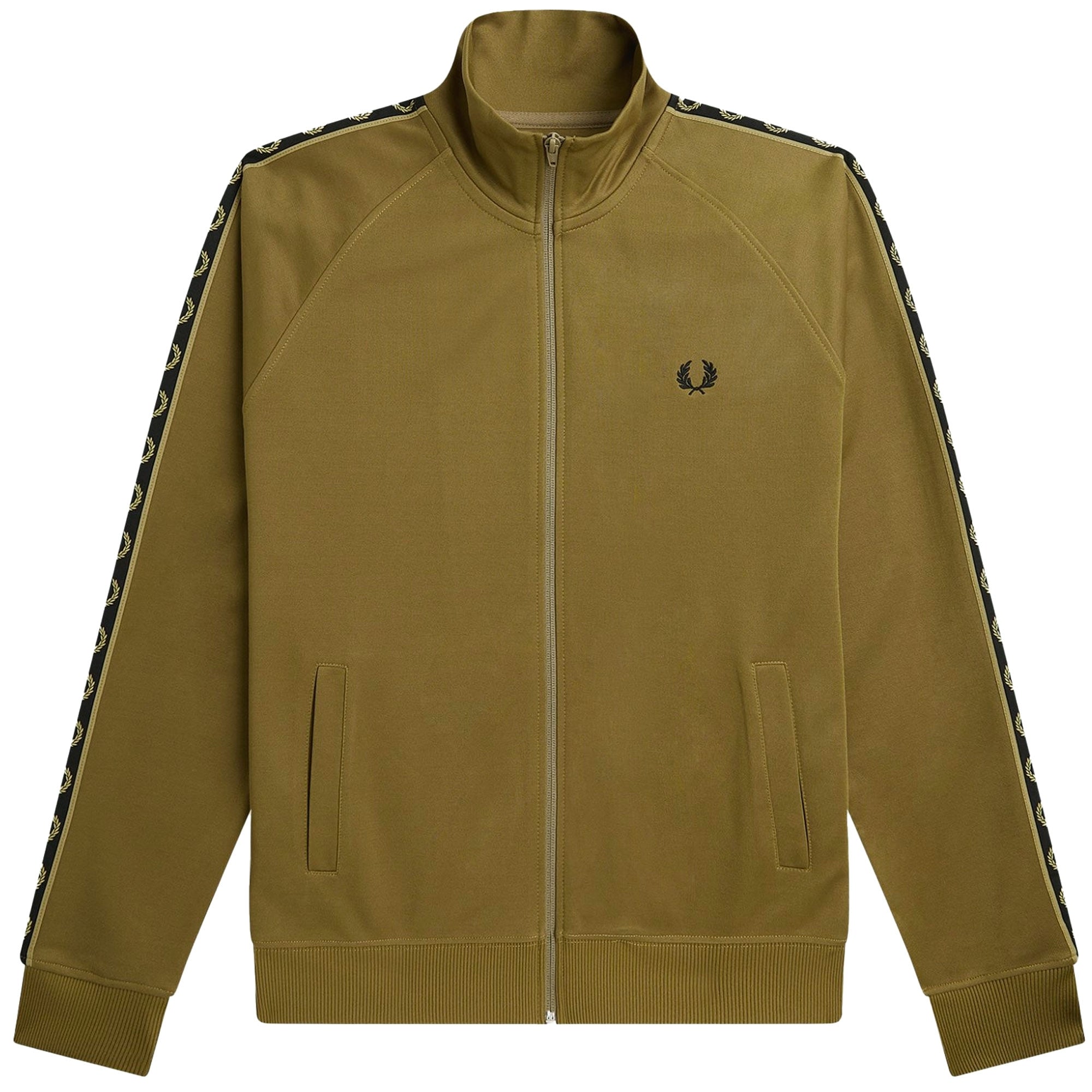 Fred Perry J5 Contrast Tape Track Jacket - Shaded Stone