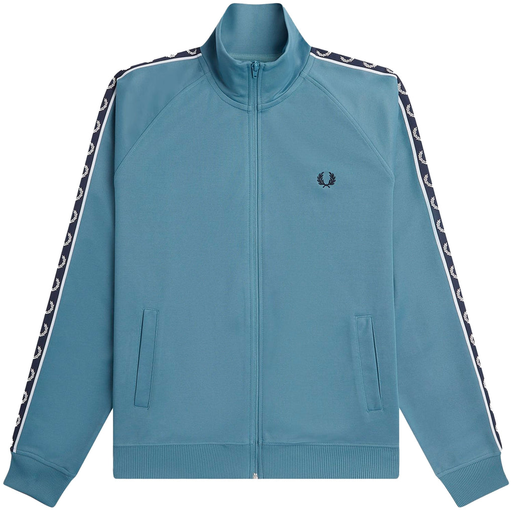 Fred Perry J5 Contrast Tape Track Jacket - Ash Blue
