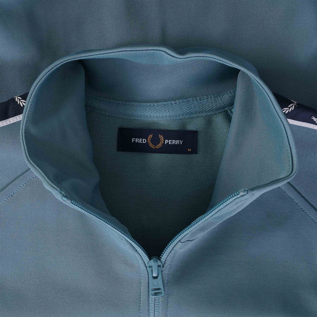 Fred Perry J5 Contrast Tape Track Jacket - Ash Blue