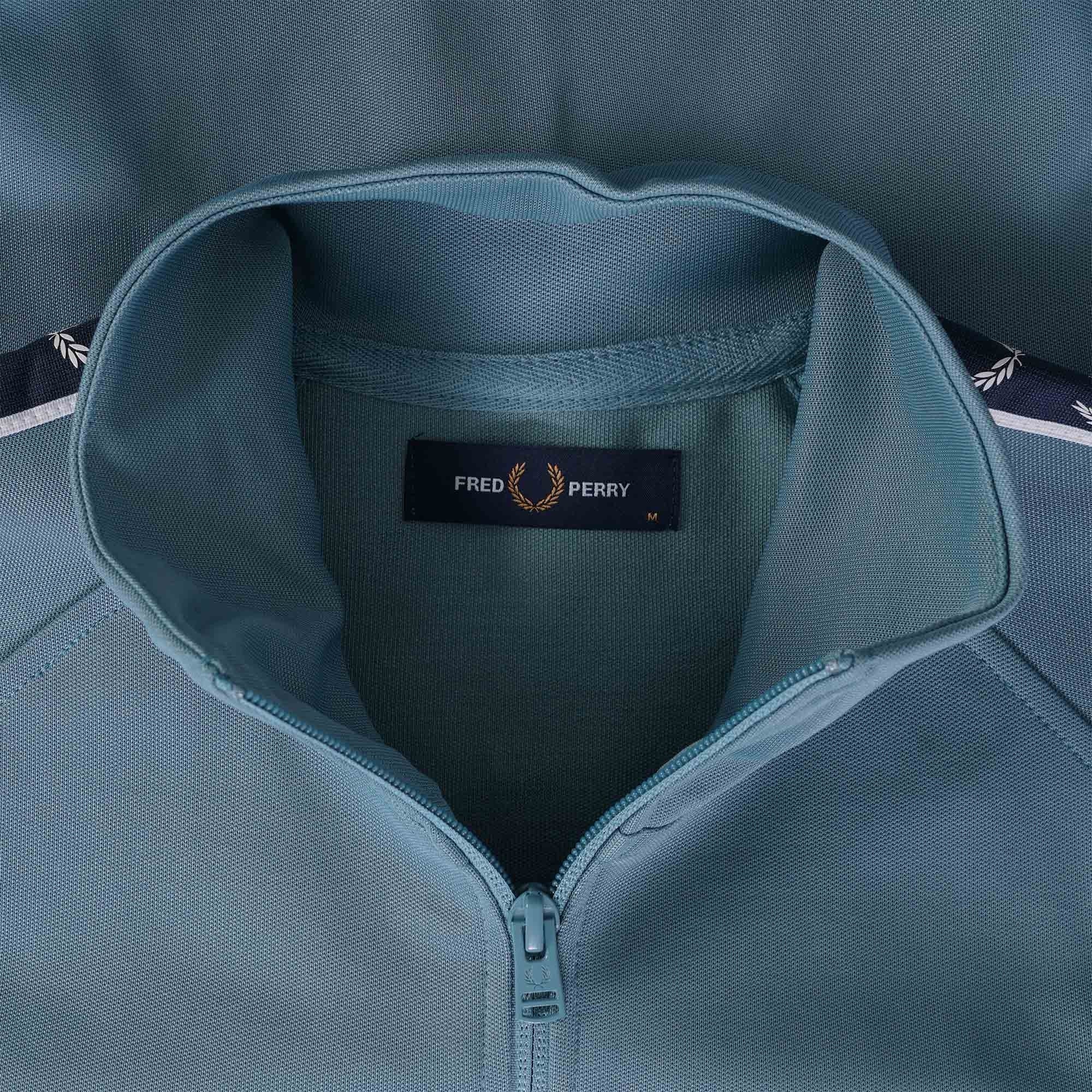 Fred Perry J5 Contrast Tape Track Jacket - Ash Blue