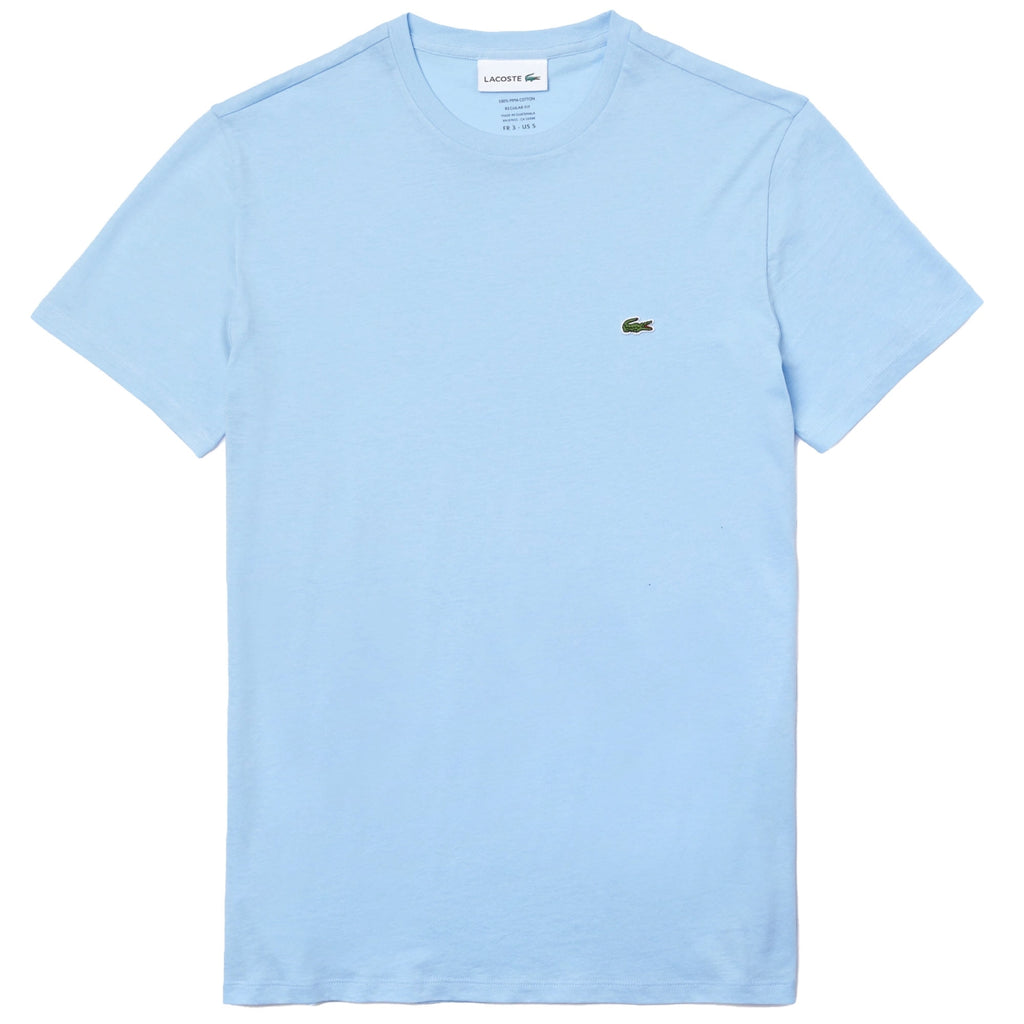 Crew Neck Pima Cotton Jersey T-shirt - Blue