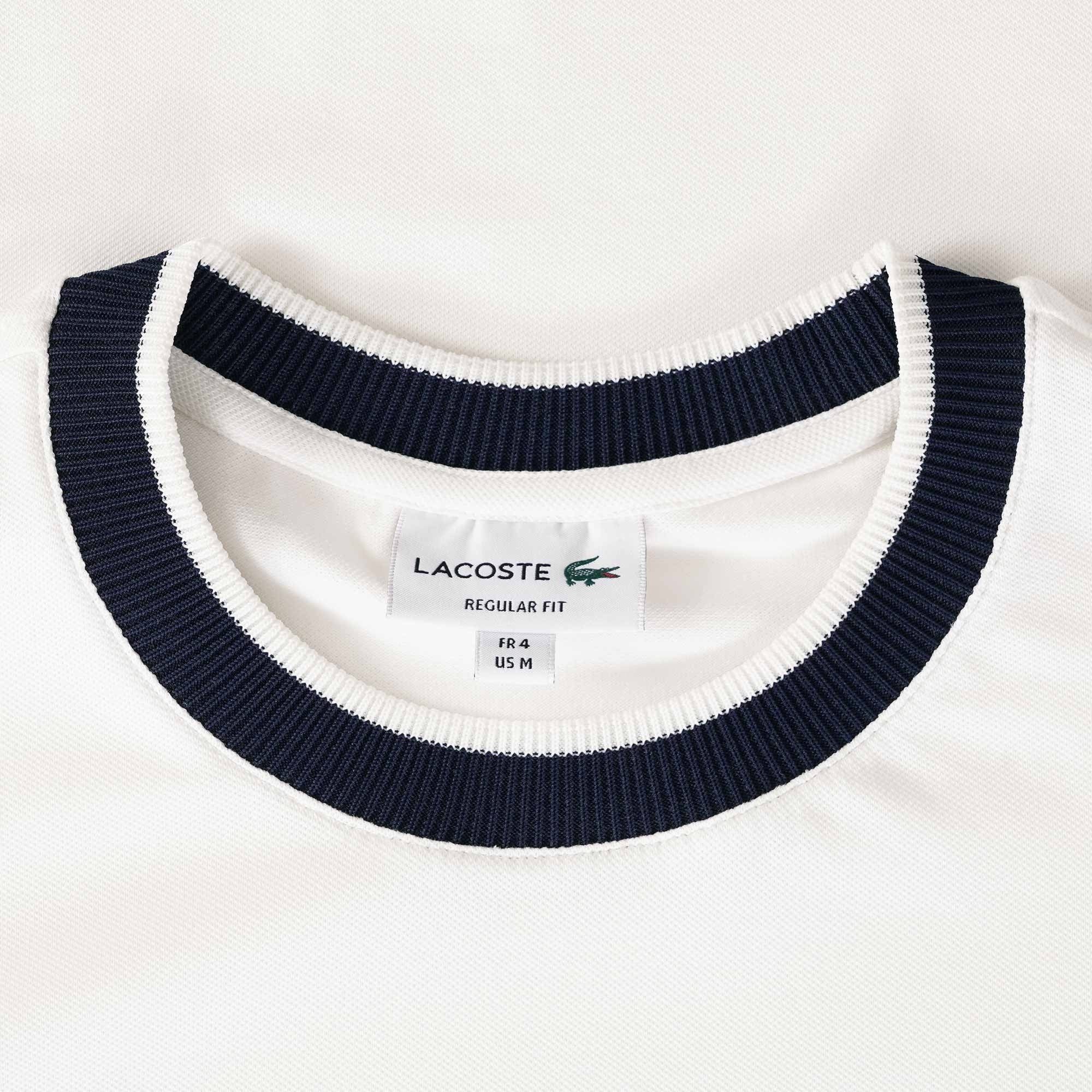 Lacoste Regular Fit Stretch Piqu  T-shirt - White