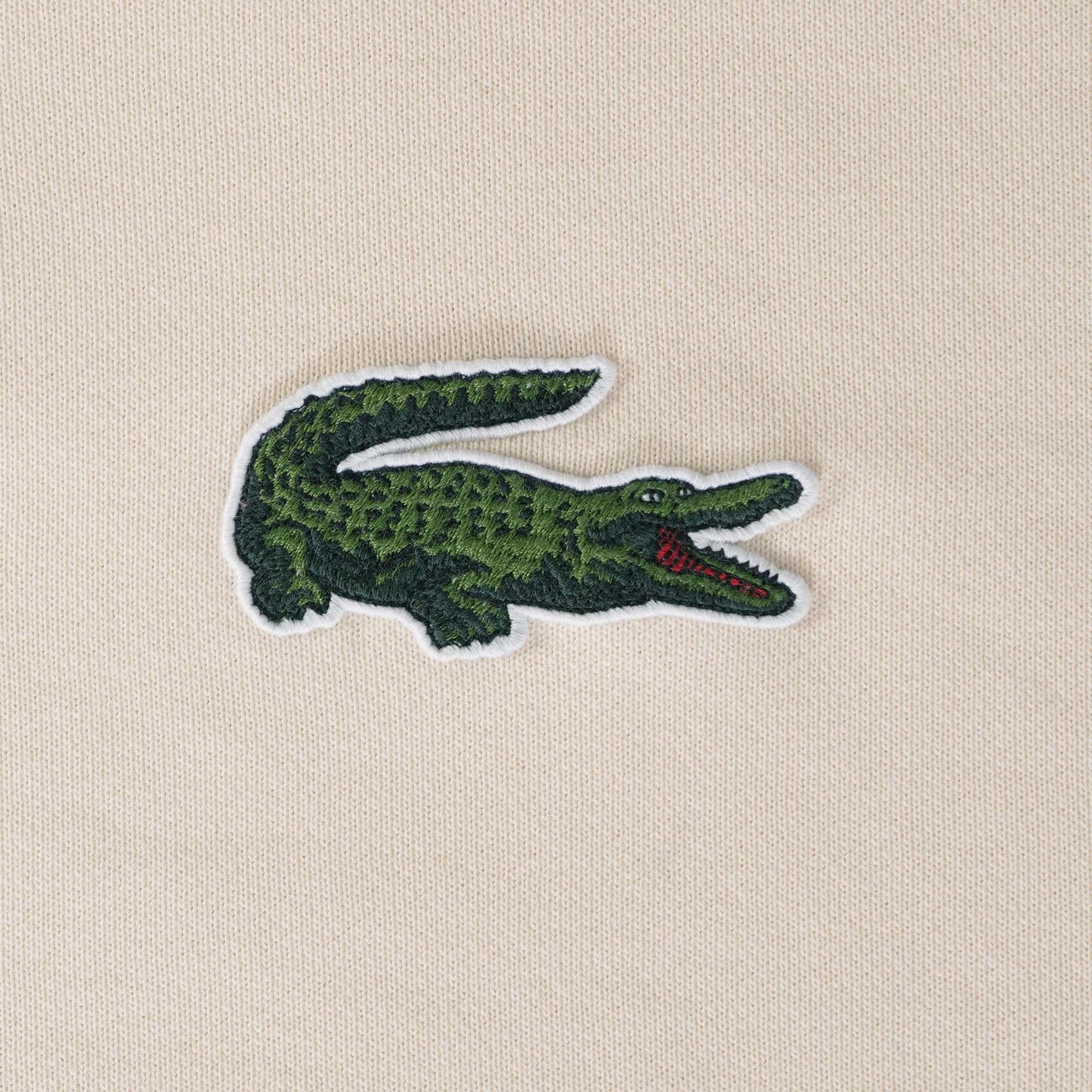 Lacoste Unisex Zip High Neck Organic Cotton Sweatshirt - White