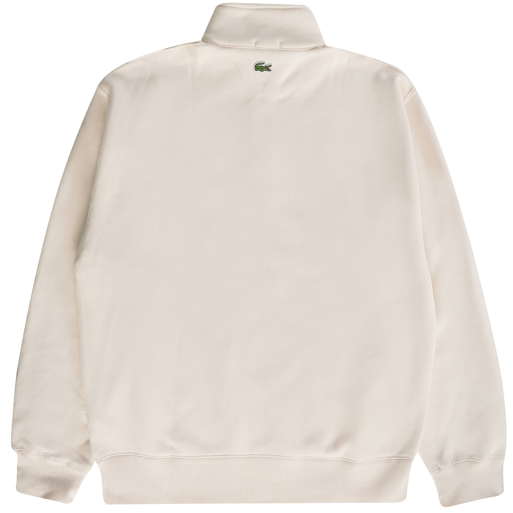 Lacoste Unisex Zip High Neck Organic Cotton Sweatshirt - White