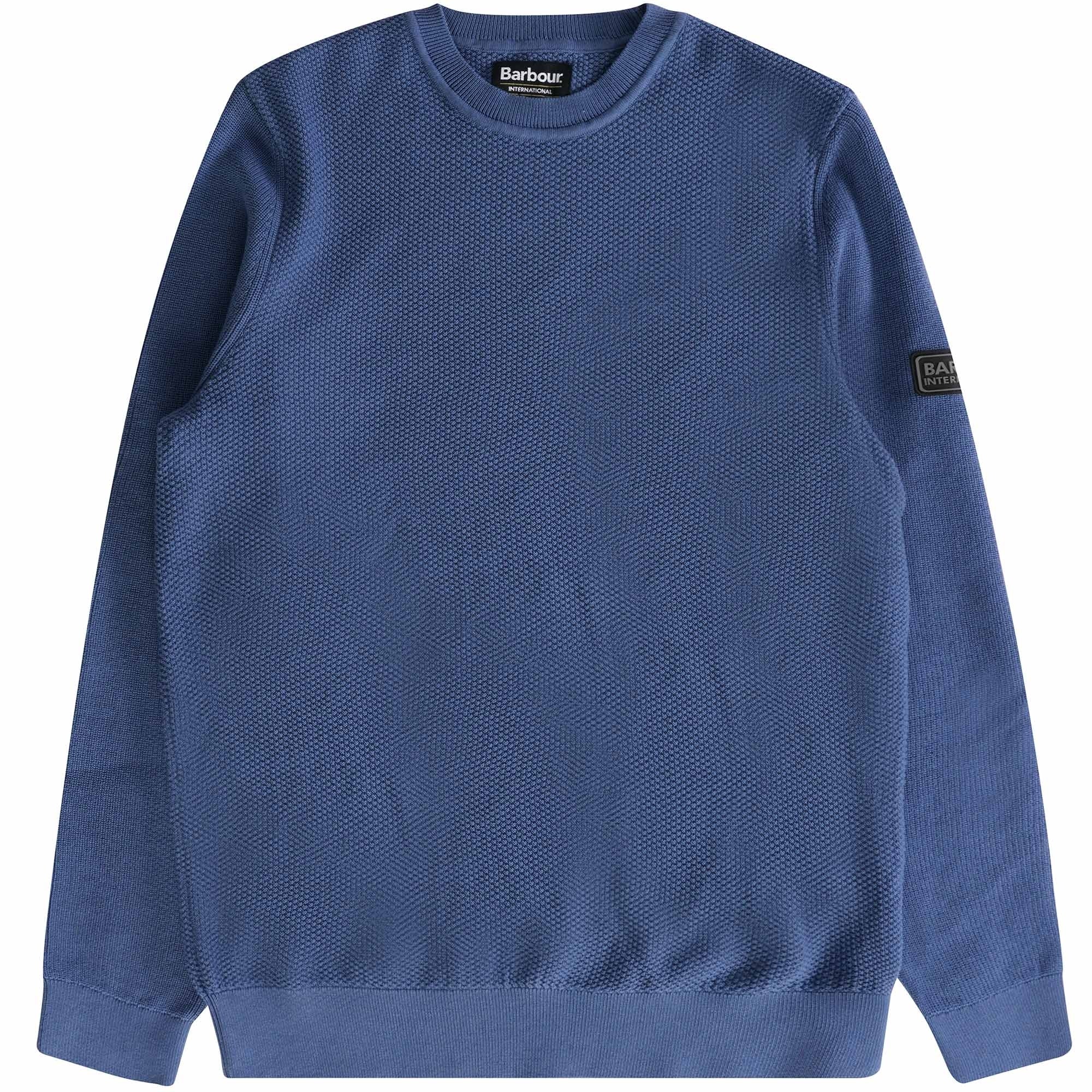 Barbour International Drive Crew Neck Sweater - Blue Horizon