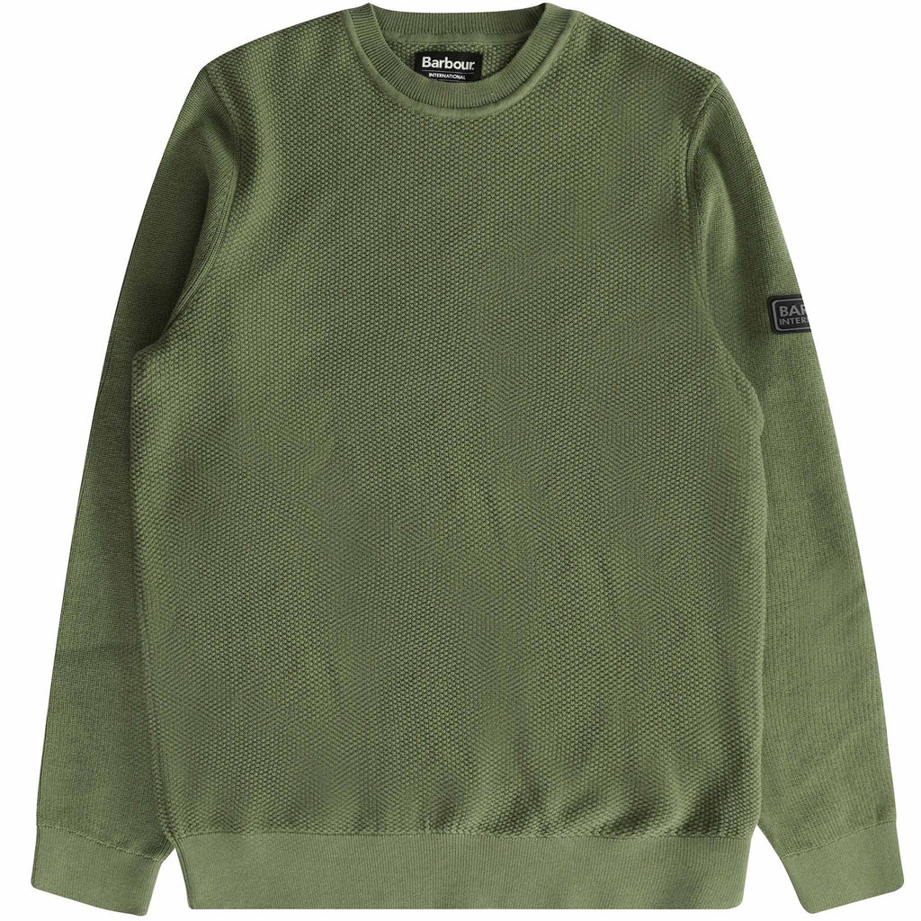 Barbour Drive Crew Neck Sweater - Light Moss