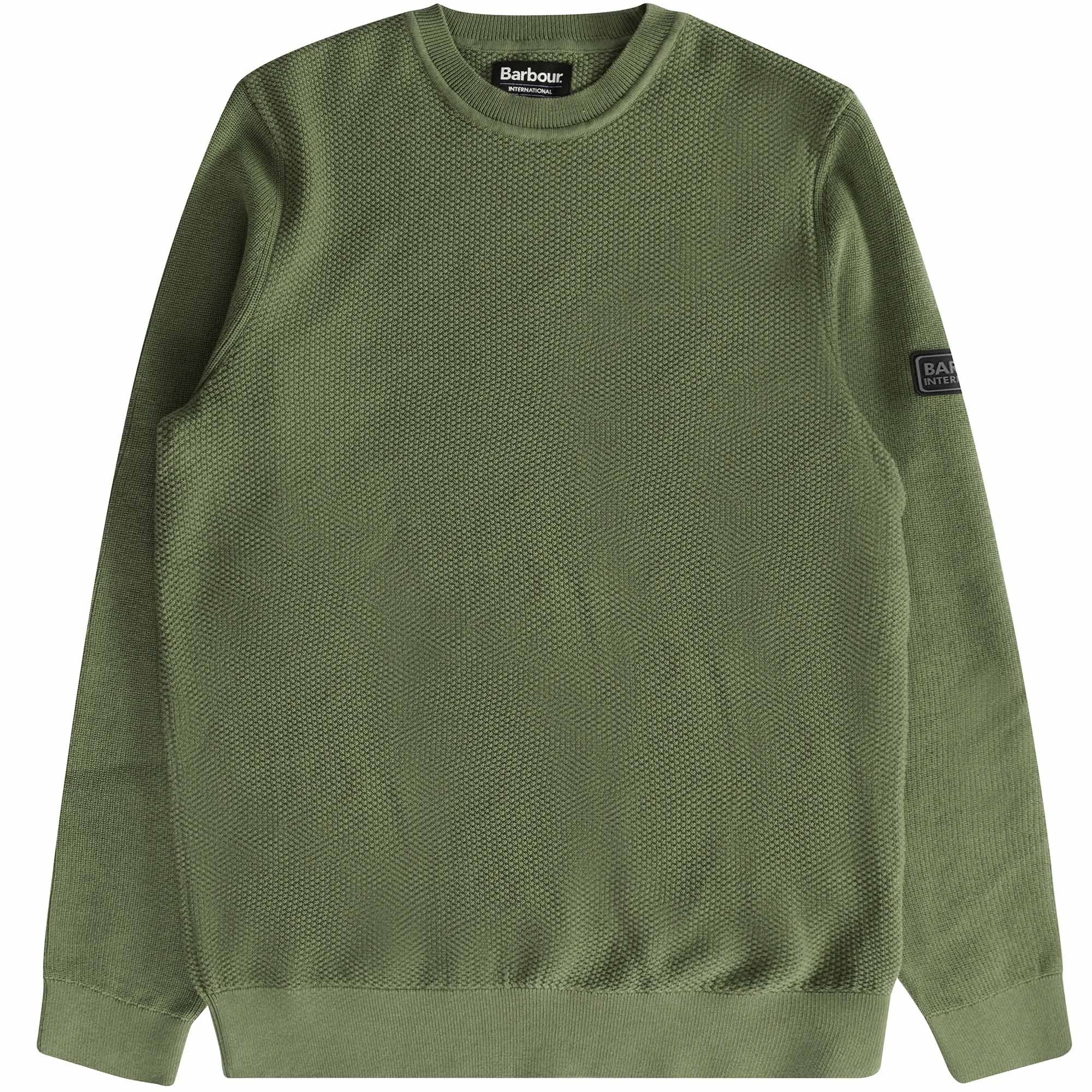 Barbour Drive Crew Neck Sweater - Light Moss