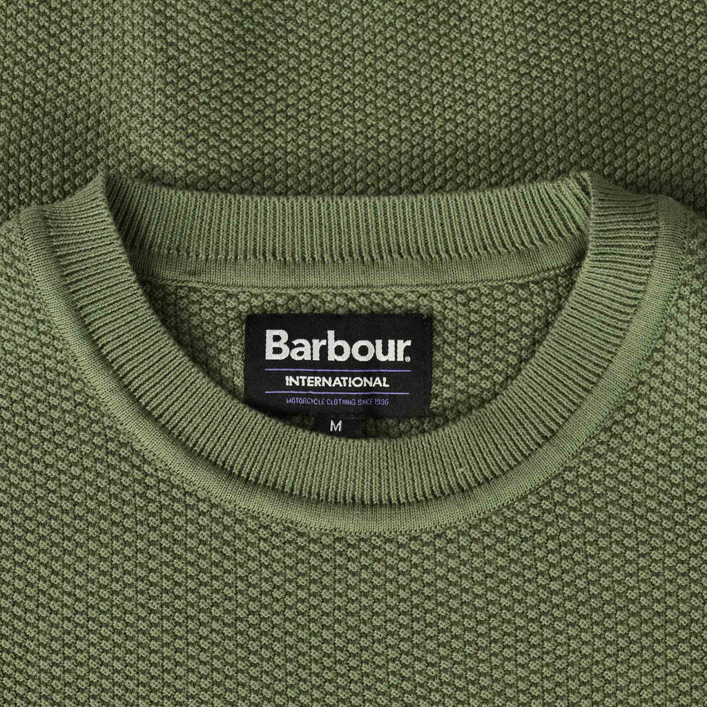 Barbour Drive Crew Neck Sweater - Light Moss