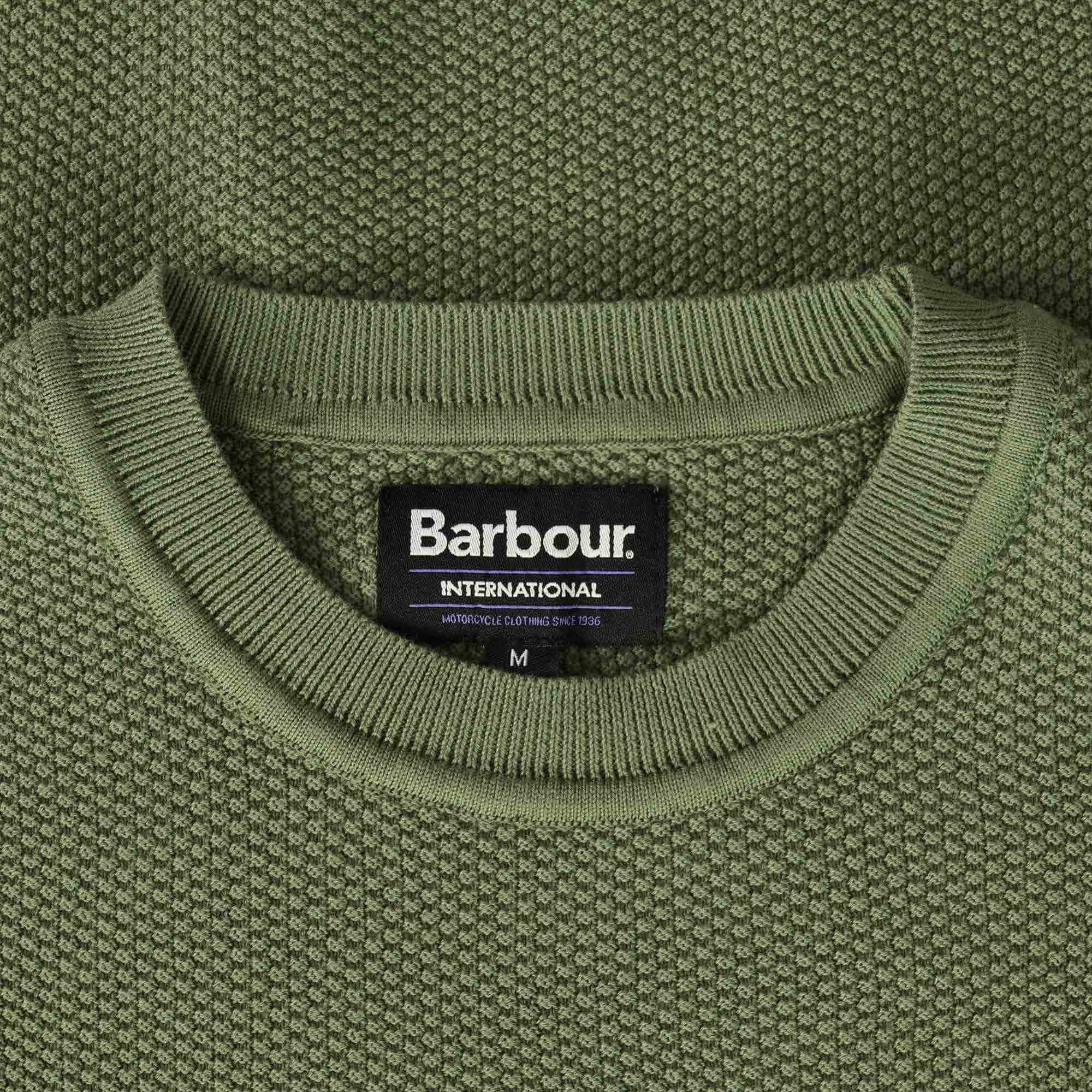 Barbour Drive Crew Neck Sweater - Light Moss