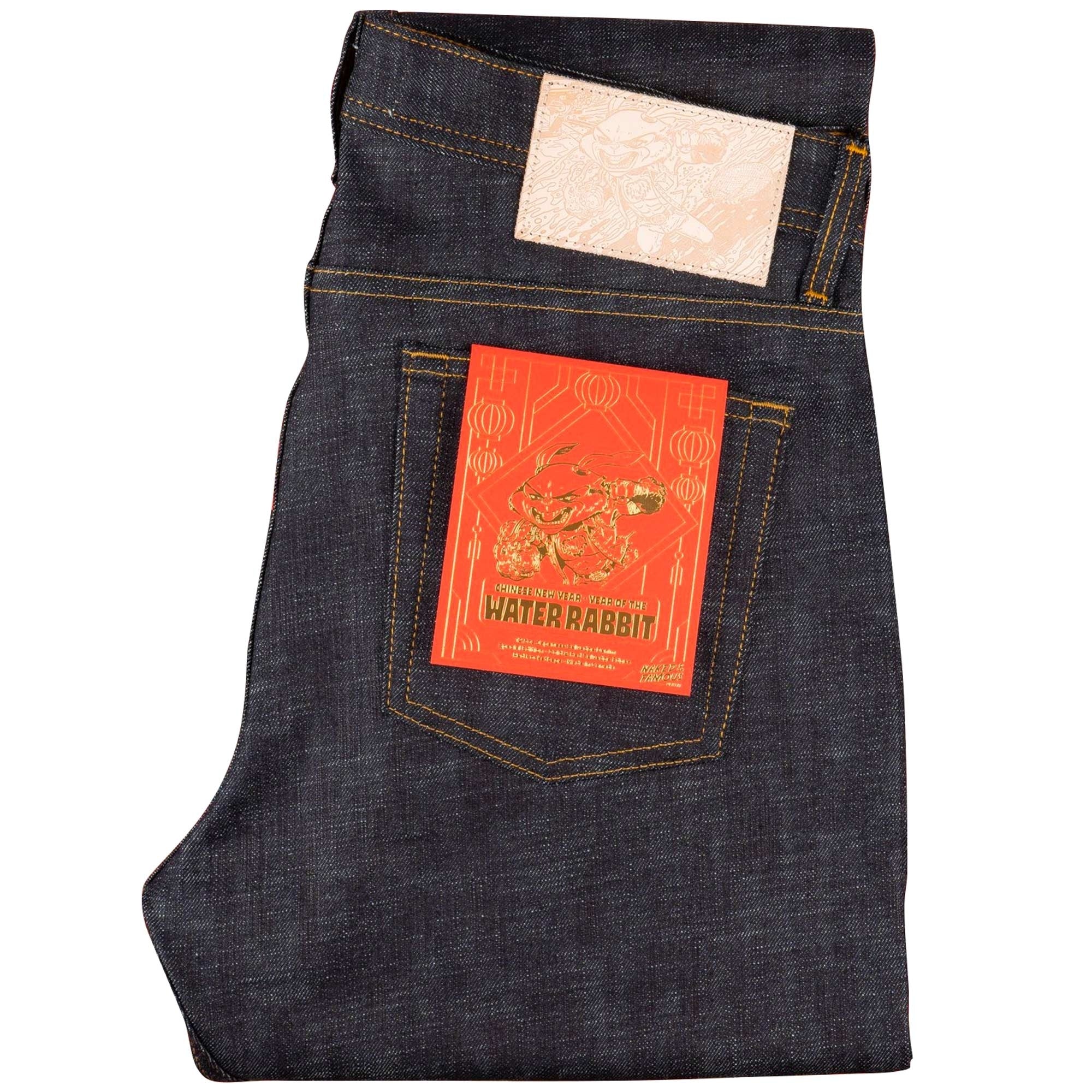 Naked and Famous Denim Weird Guy Chinese New Year - Water Rabbit - Indigo