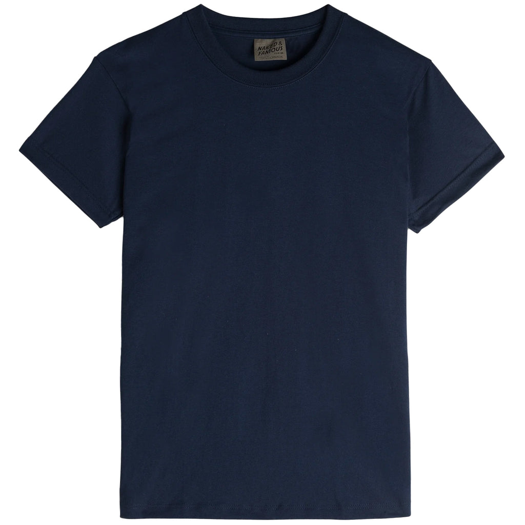 Naked and Famous Denim Circular Knit T-Shirt - Navy