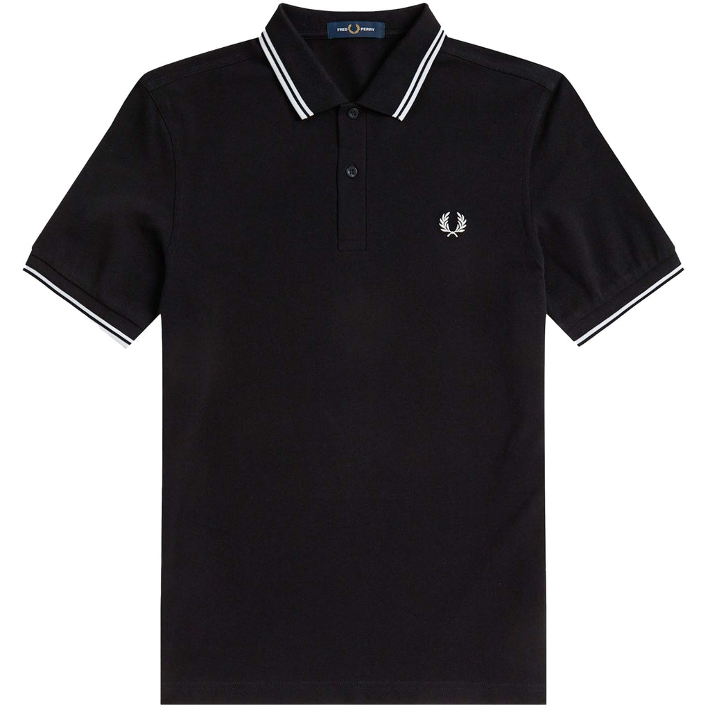 M3600 Twin Tipped Polo Shirt - Black/White
