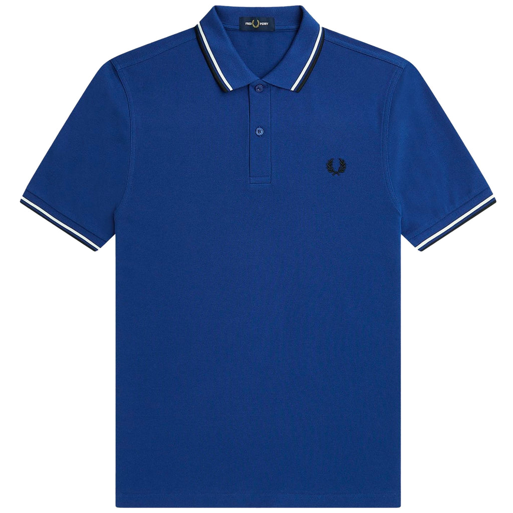 Fred Perry M3600 Twin Tipped Polo Shirt - Colbalt