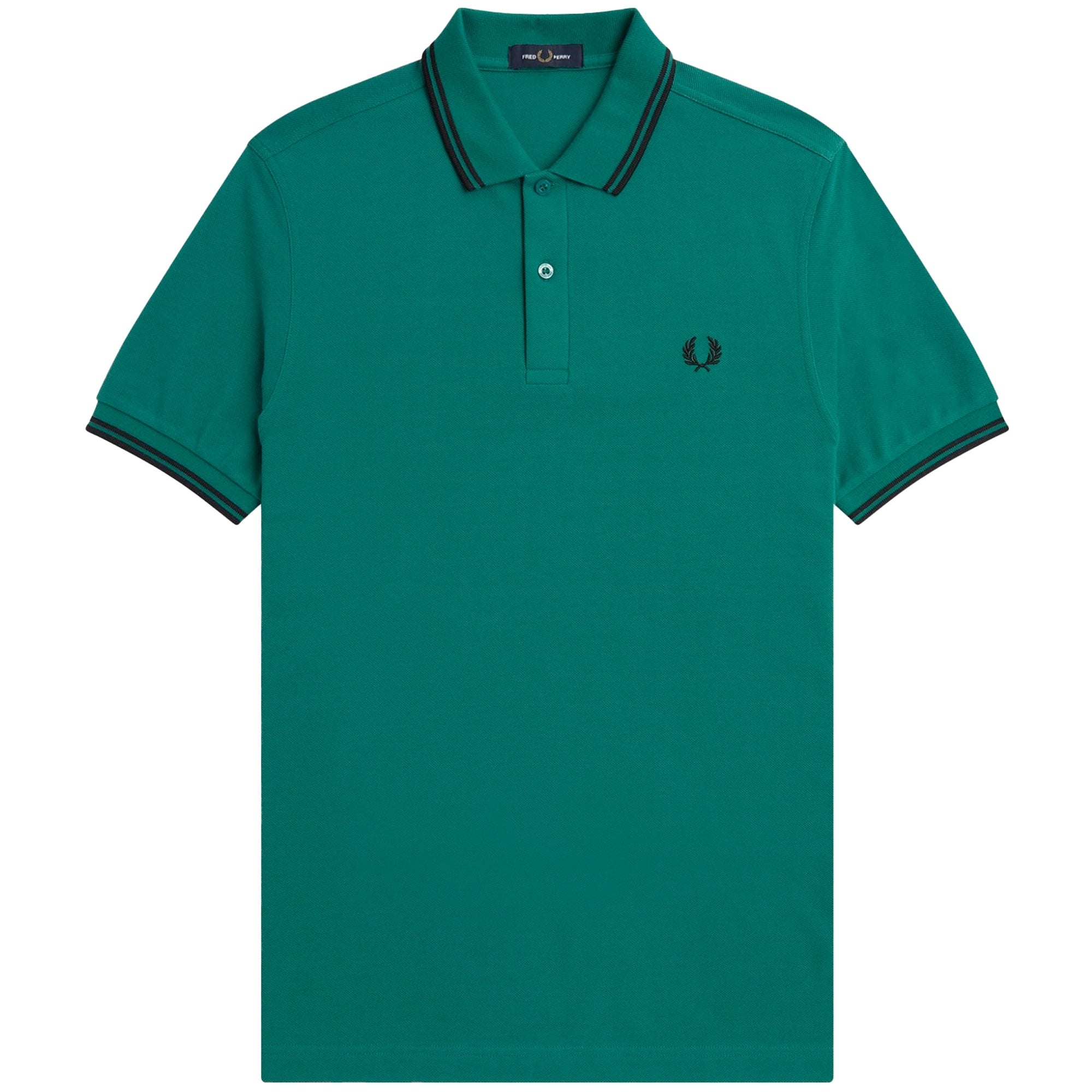 Fred Perry M3600 Twin Tipped Polo Shirt - Deep Mint