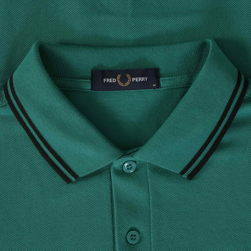 Fred Perry M3600 Twin Tipped Polo Shirt - Deep Mint