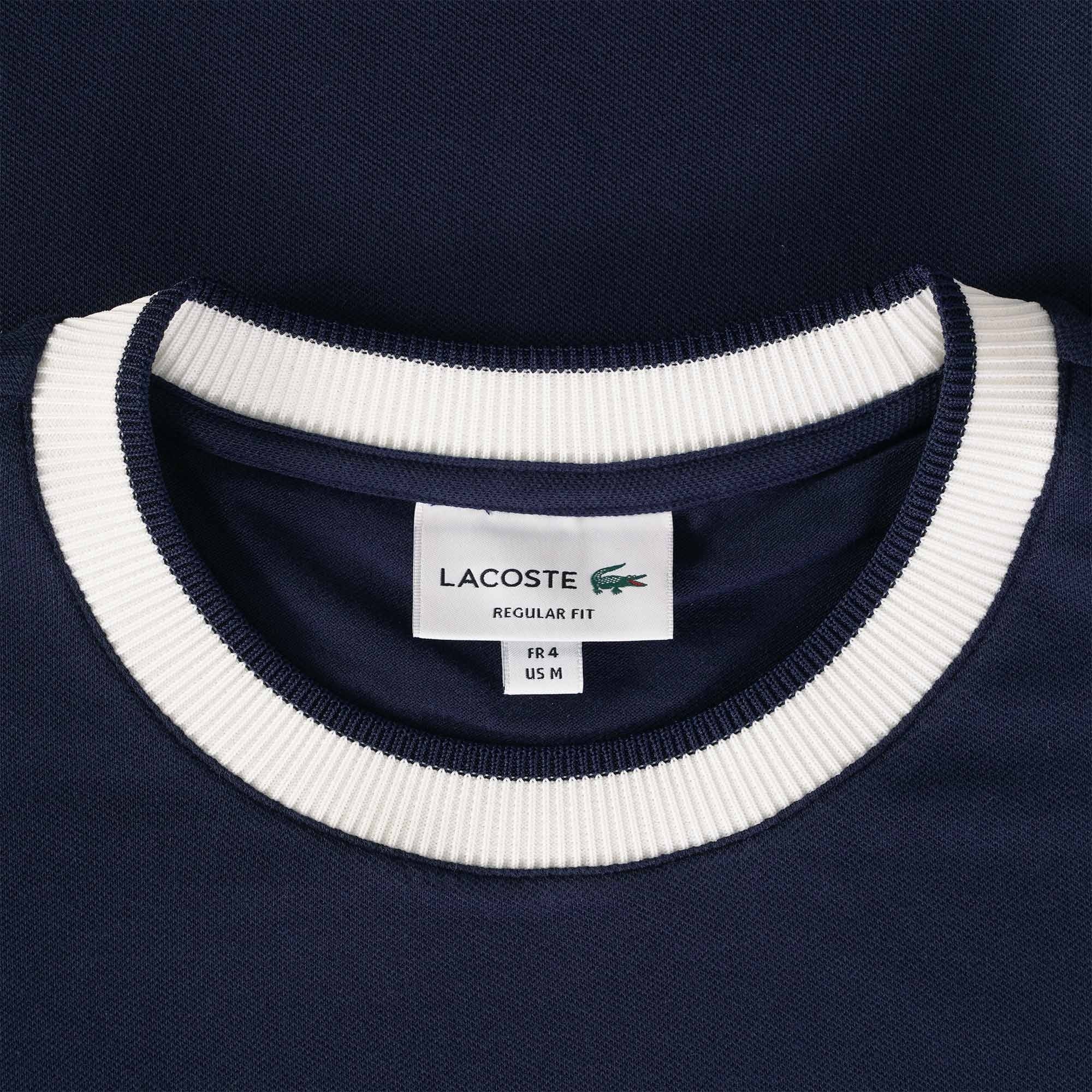 Lacoste Regular Fit Stretch Piqu  T-shirt - Navy