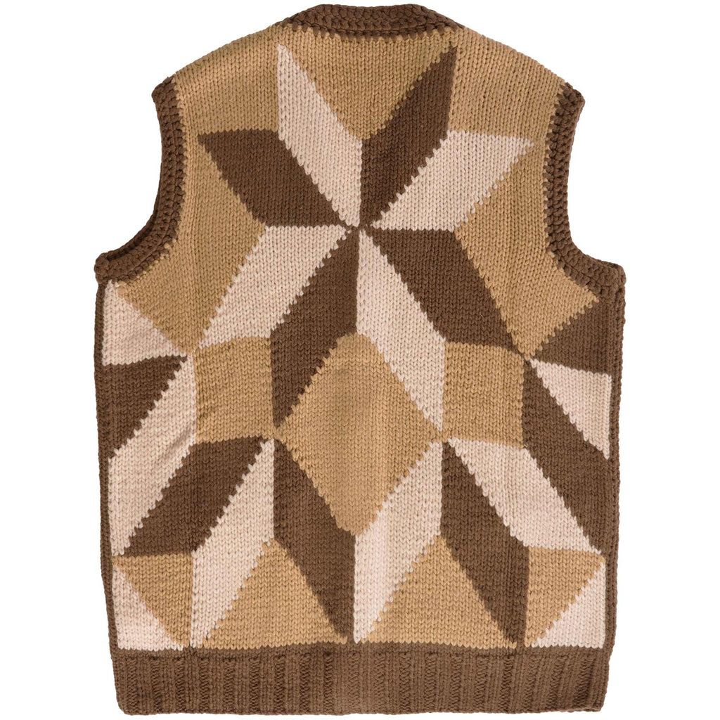 YMC Appalachian Handknit Waistcoat - Brown