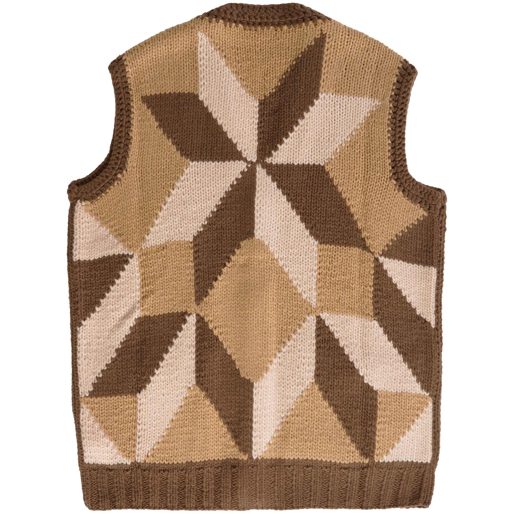YMC Appalachian Handknit Waistcoat - Brown