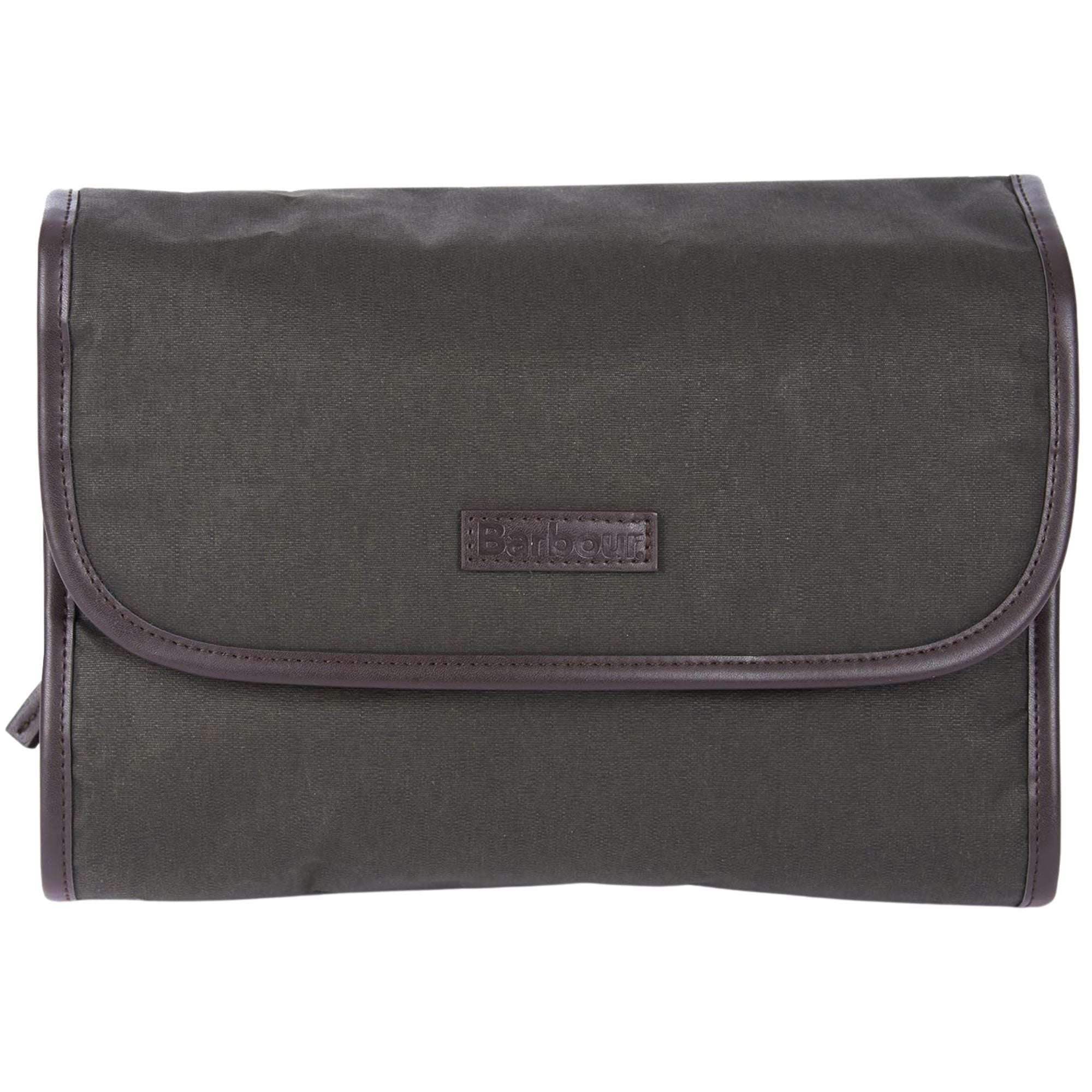 Barbour Wax Hanging Washbag - Olive