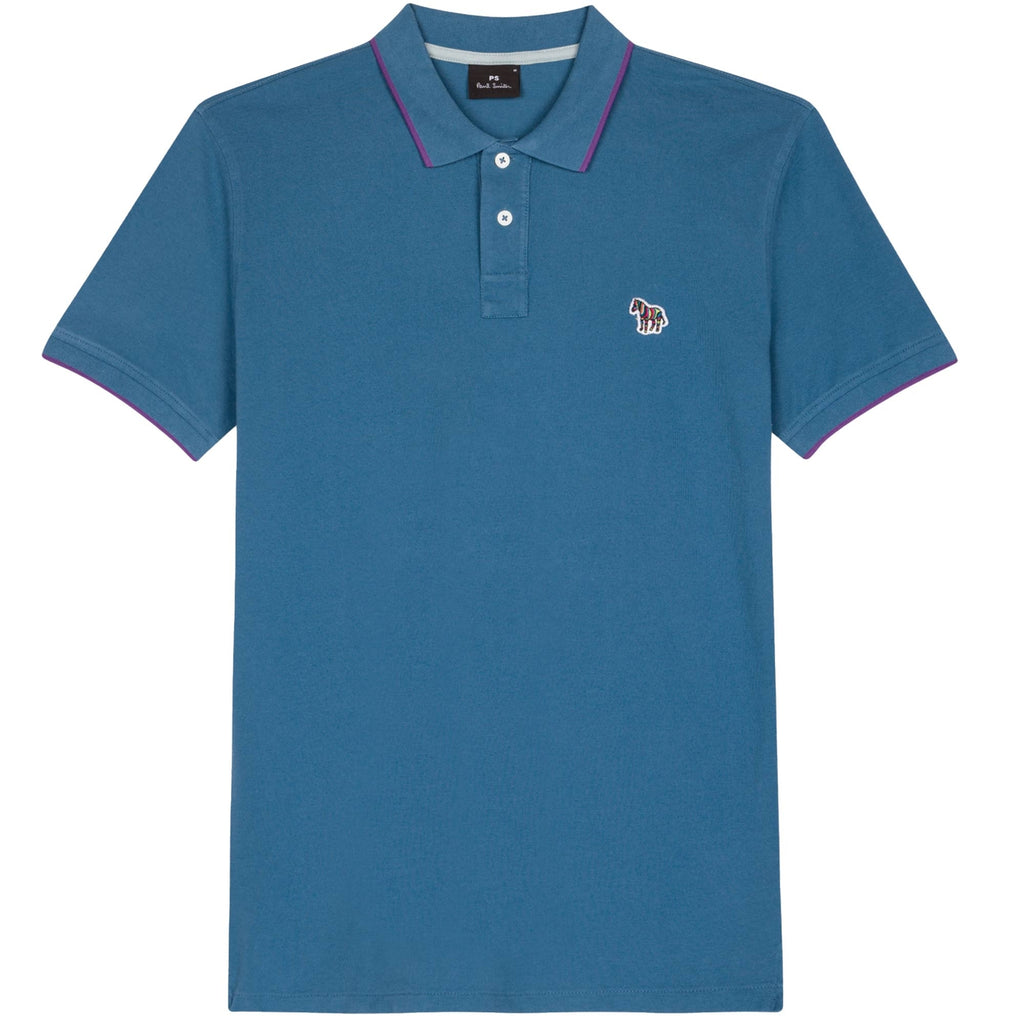 Paul Smith Slim-Fit Zebra Logo Polo Shirt - Petrol Blue